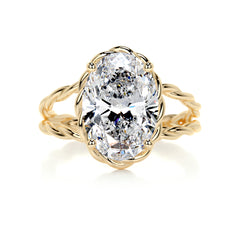 Milani Diamond Engagement Ring -18K Yellow Gold
