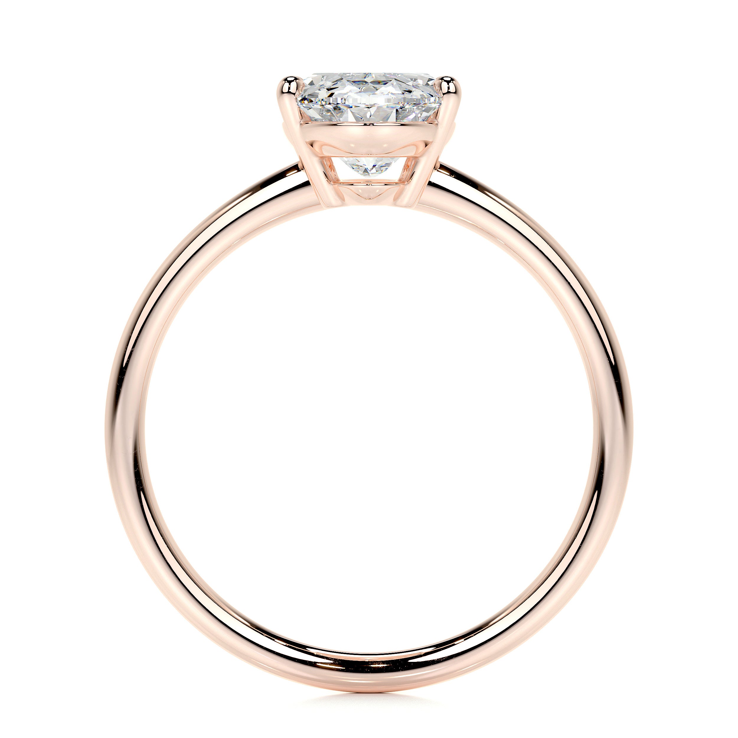 Adaline Lab Grown Diamond Ring -14K Rose Gold, Solitaire, 2 Carat, – Best  Brilliance