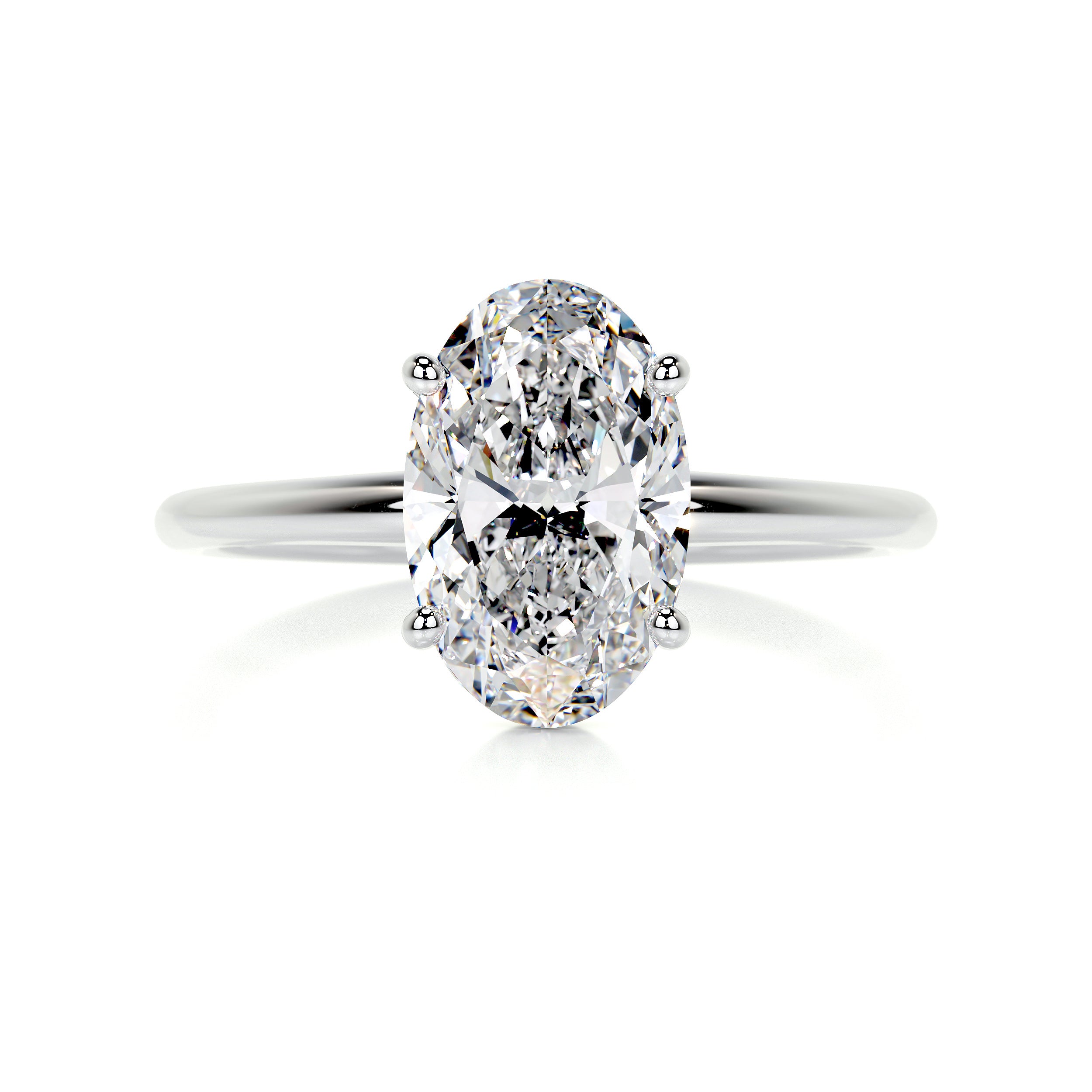 Adaline Diamond Engagement Ring   (2 Carat) -14K White Gold