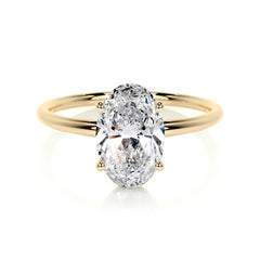 Adaline Lab Grown Diamond Ring Oval -18K Yellow Gold