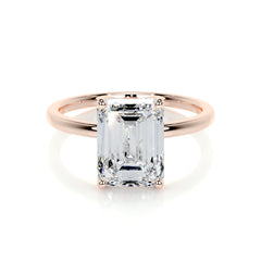 Phoenix Lab Grown Diamond Ring Emerald - 14K Rose Gold