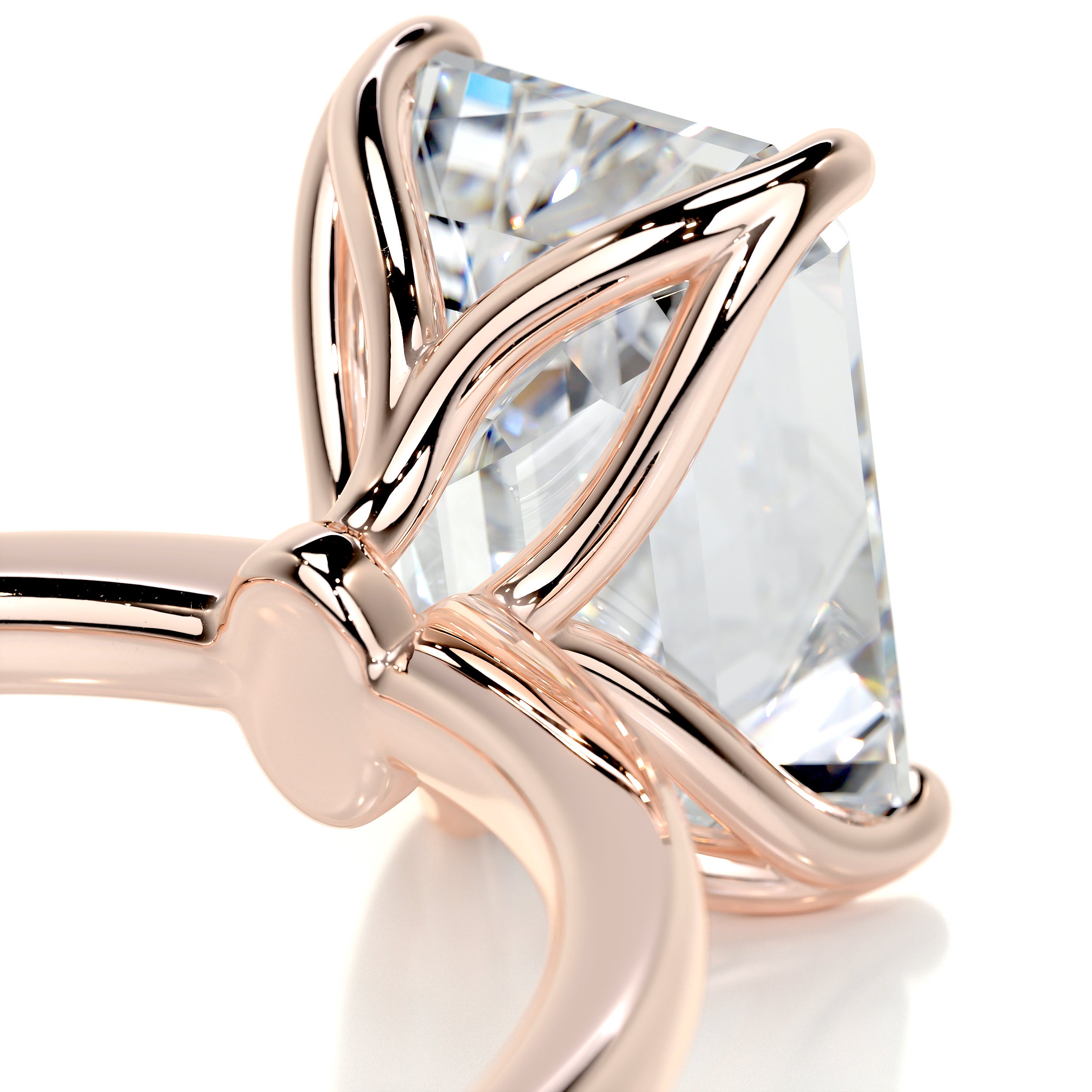 Phoenix Diamond Engagement Ring   (3 Carat) -14K Rose Gold