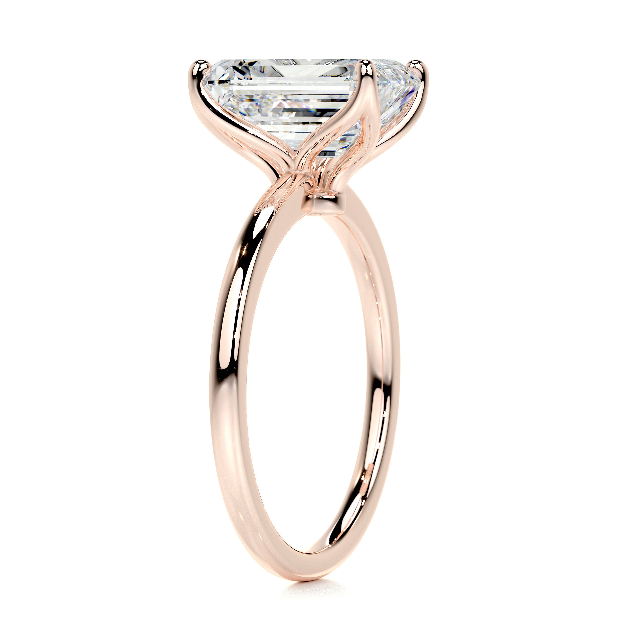 Phoenix Diamond Engagement Ring   (3 Carat) -14K Rose Gold