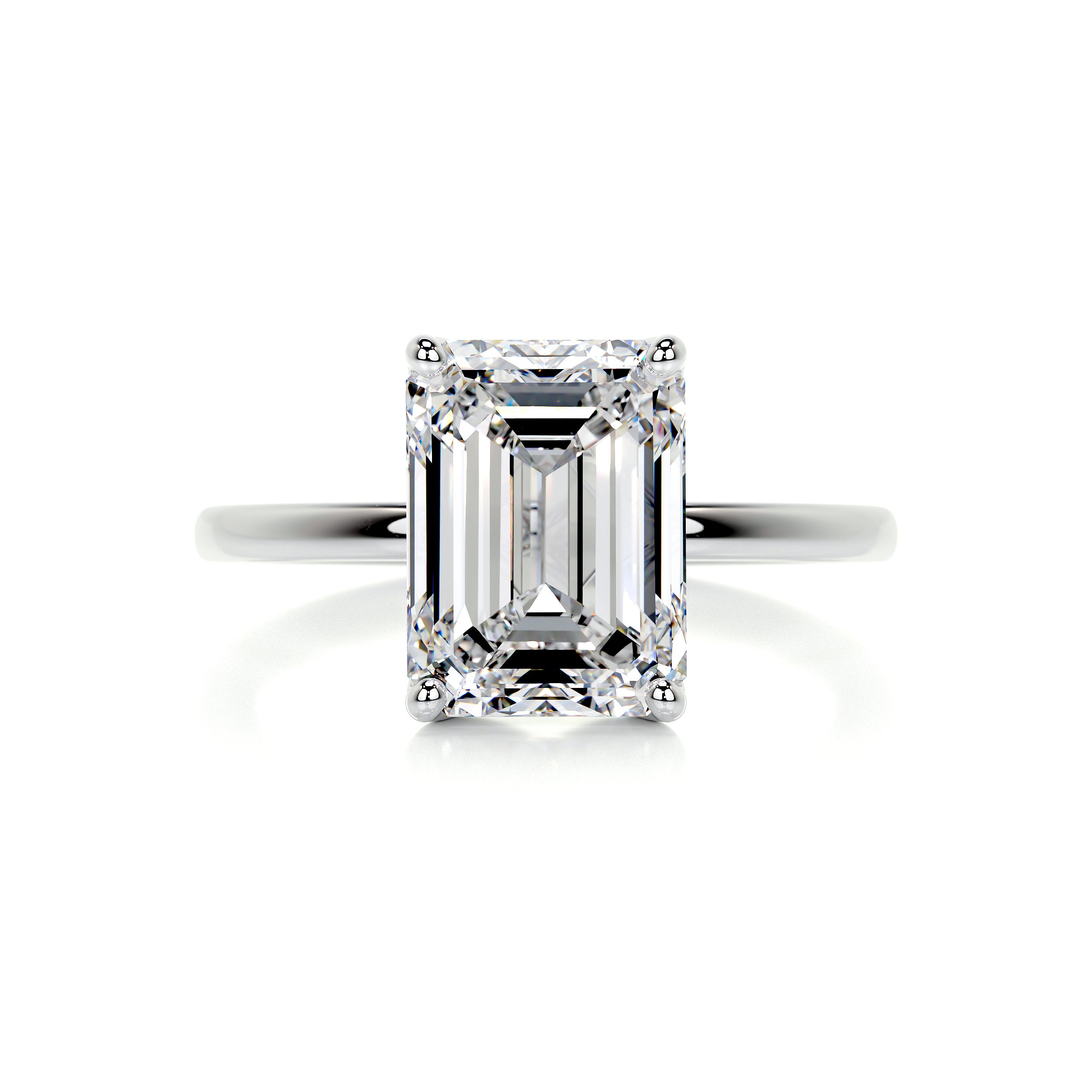 Phoenix Diamond Engagement Ring   (3 Carat) -18K White Gold