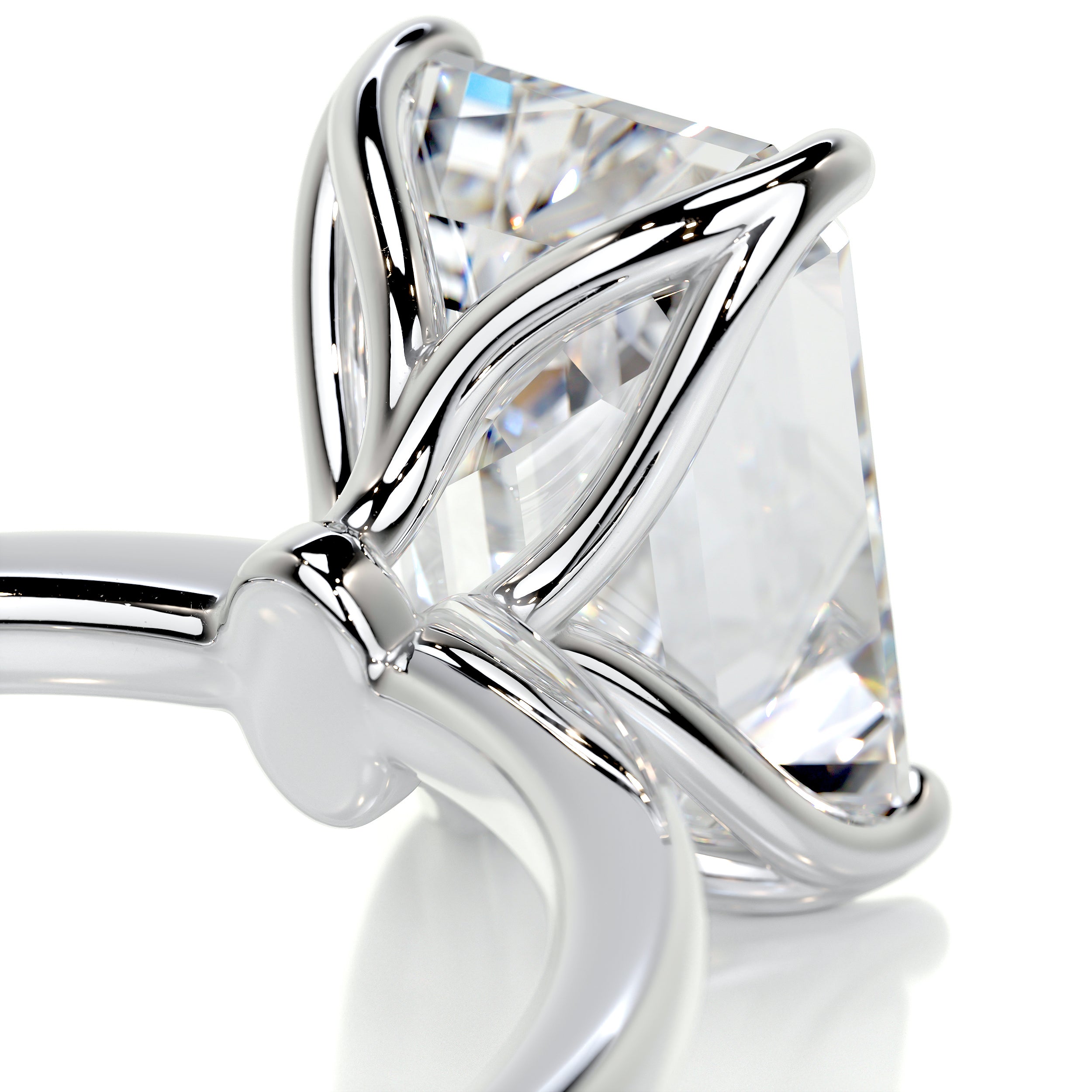 Phoenix Diamond Engagement Ring   (3 Carat) -14K White Gold