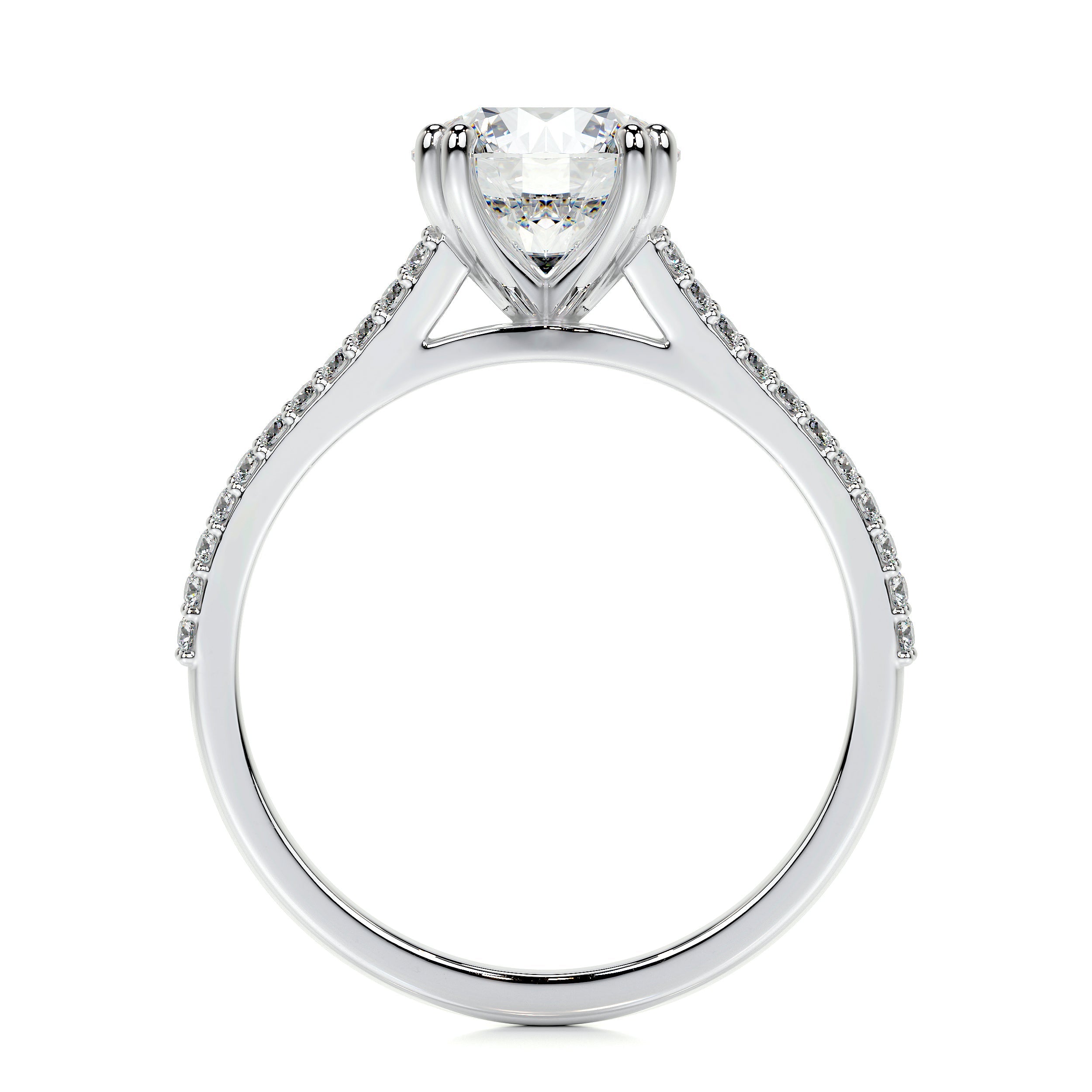 Evelyn Lab Grown Diamond Ring   (2 Carat) -14K White Gold