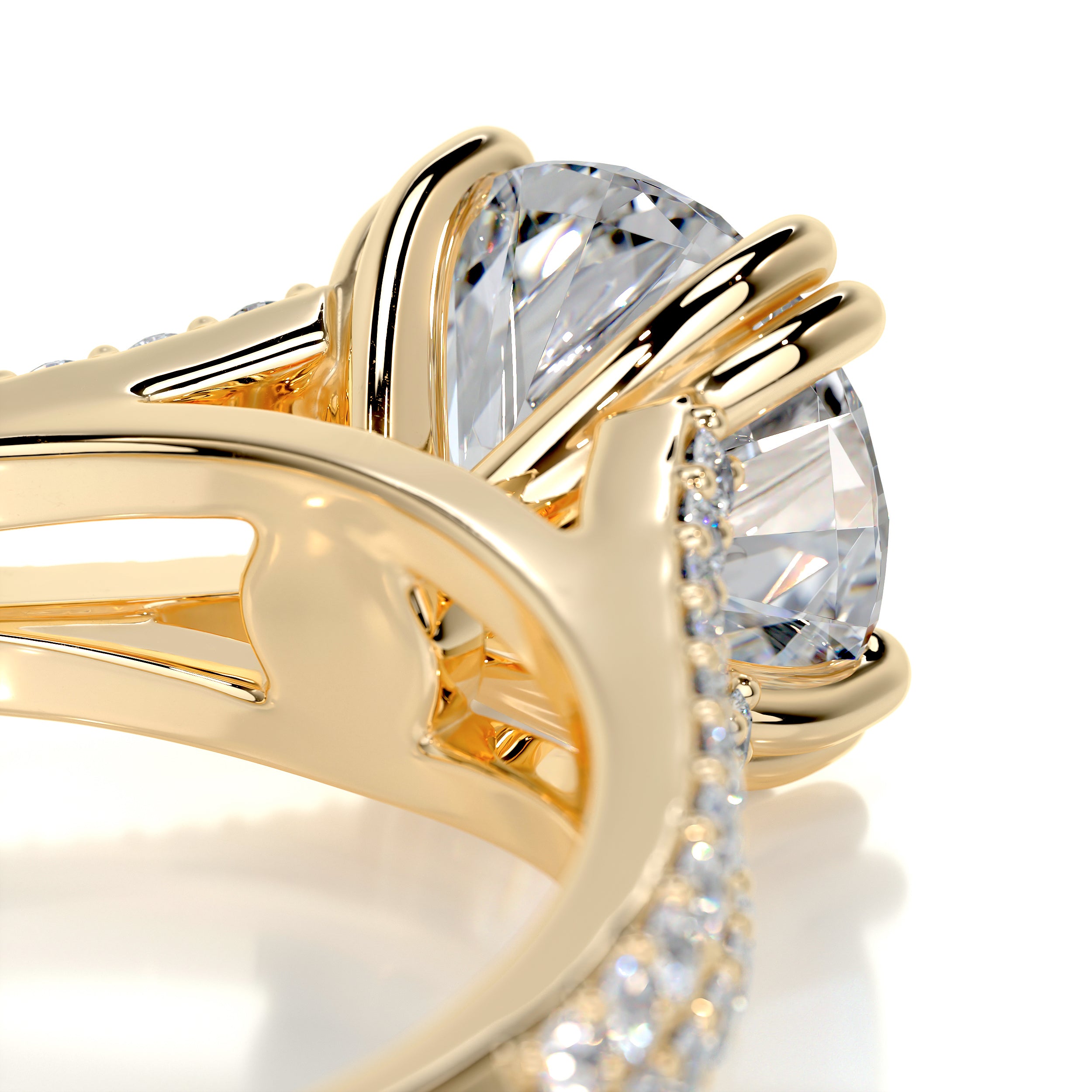 Evelyn Diamond Engagement Ring   (2 Carat) -18K Yellow Gold