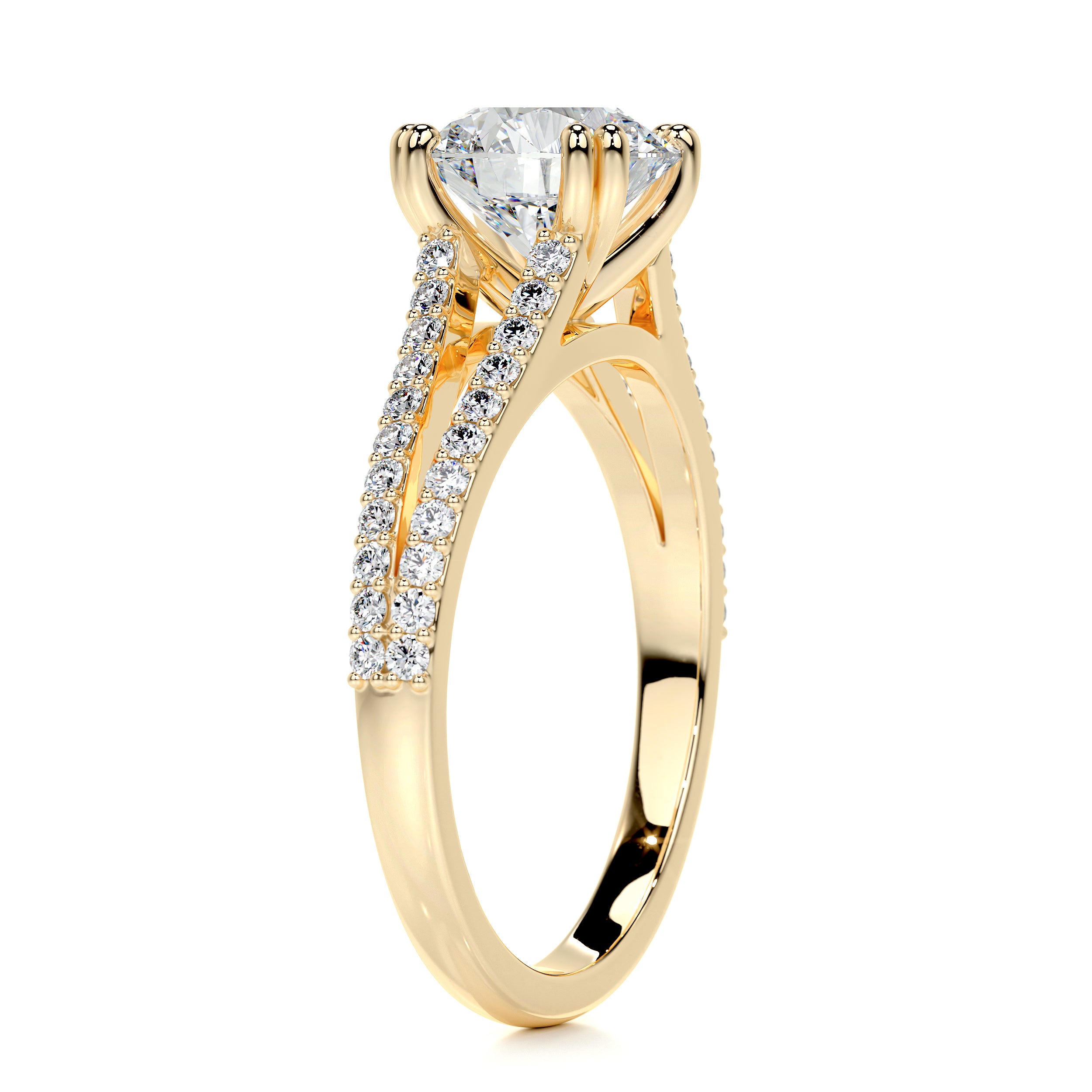 Evelyn Diamond Engagement Ring   (2 Carat) -18K Yellow Gold