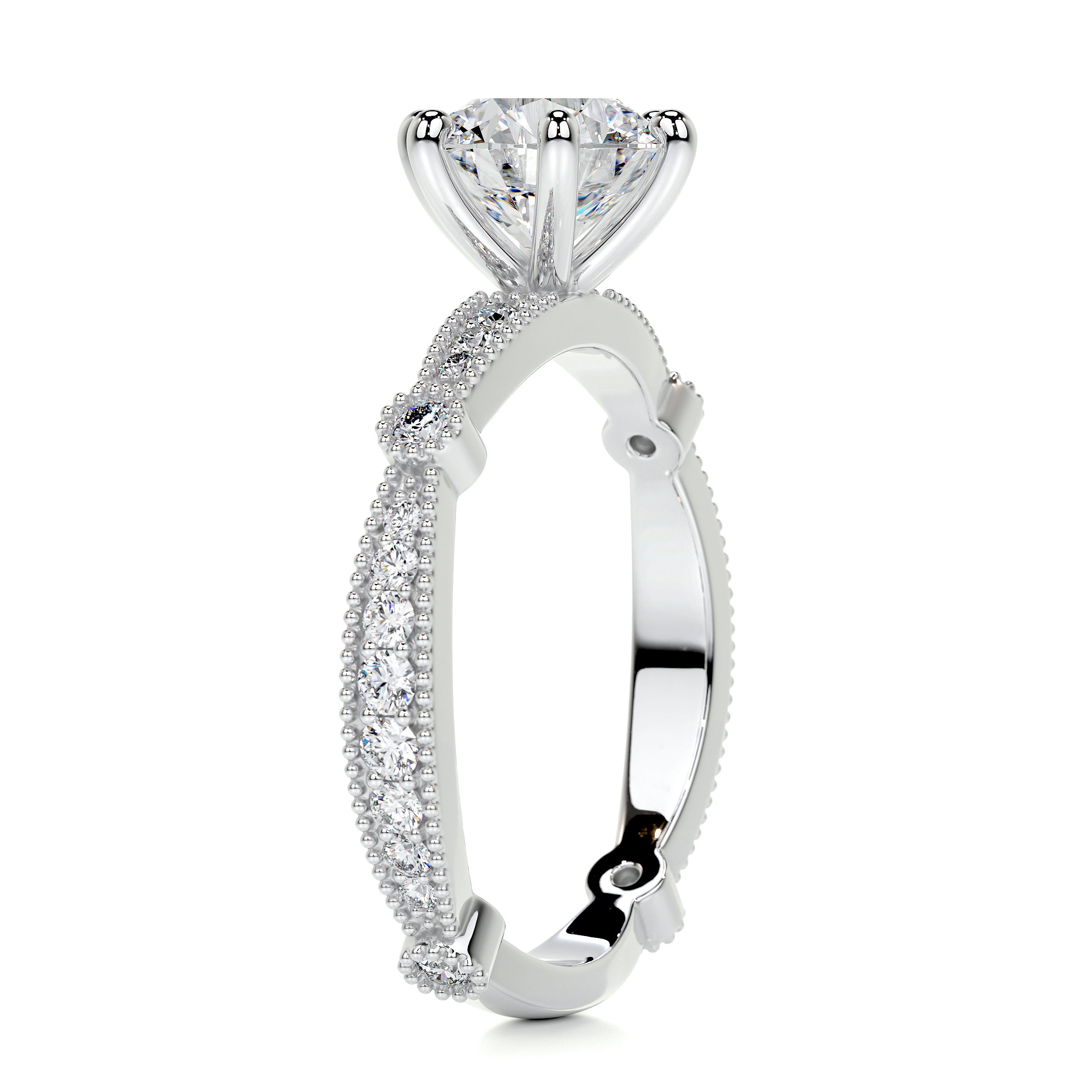 Amelia Diamond Engagement Ring - 18K White Gold