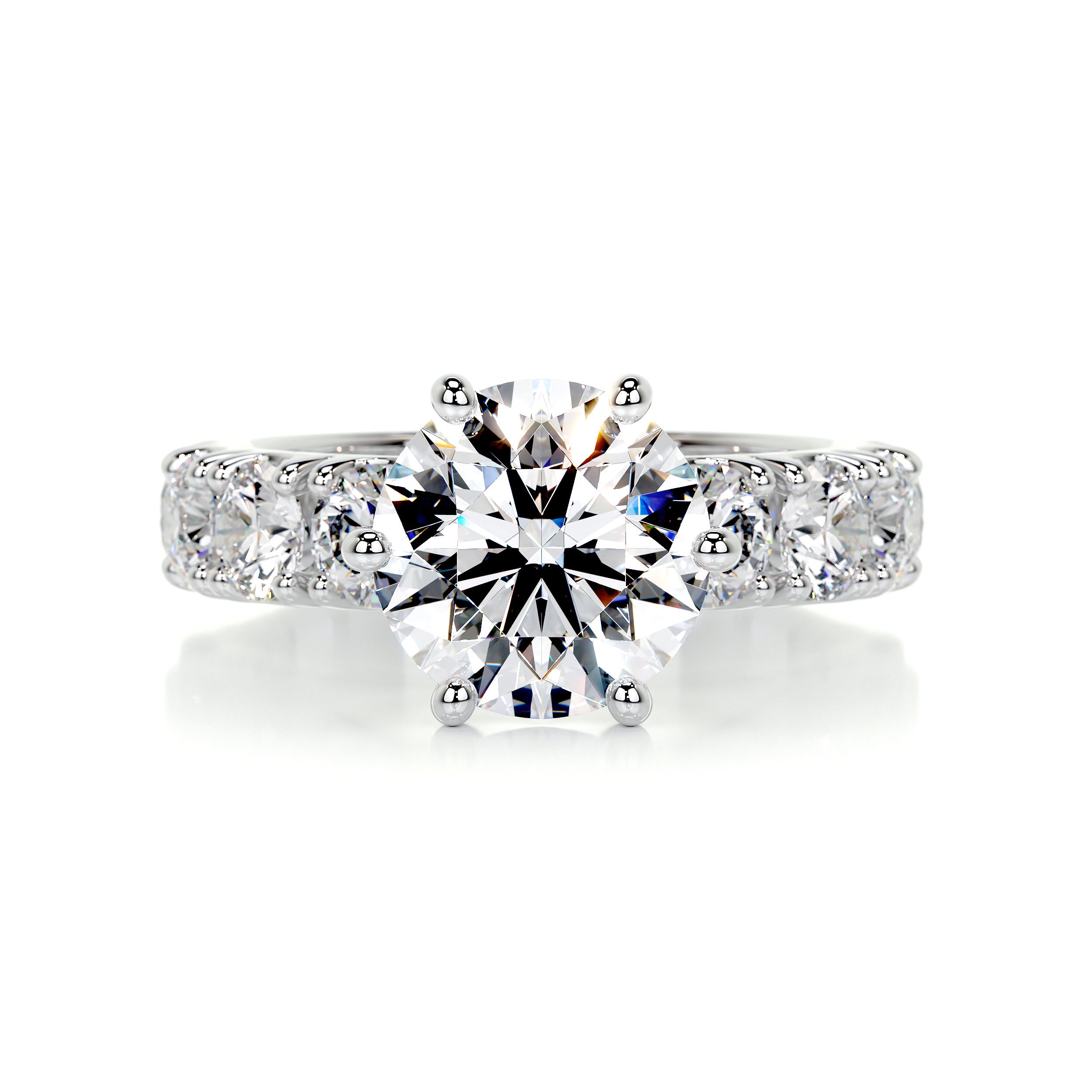 Molly Diamond Engagement Ring -18K White Gold