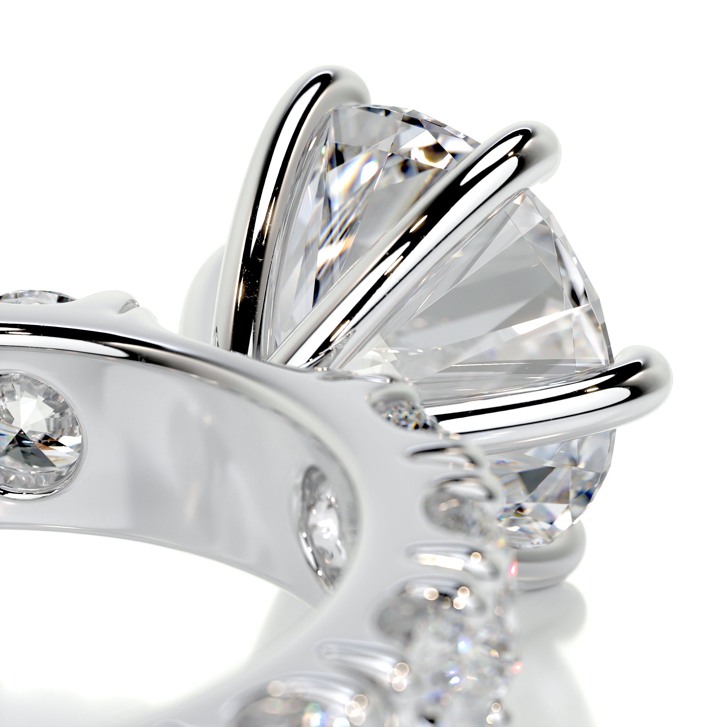 Molly Diamond Engagement Ring   (3 Carat) -14K White Gold