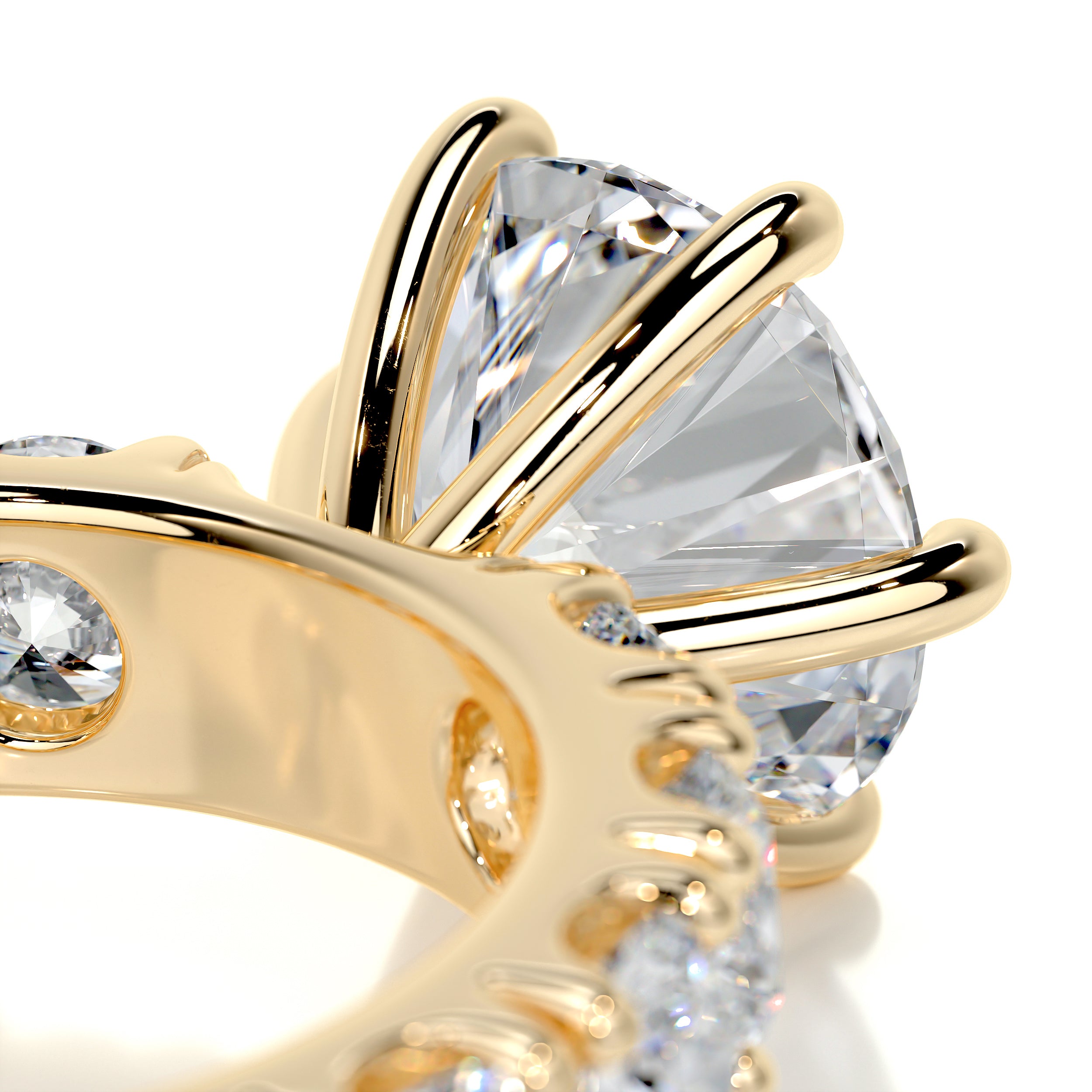 Molly Diamond Engagement Ring   (3 Carat) -18K Yellow Gold