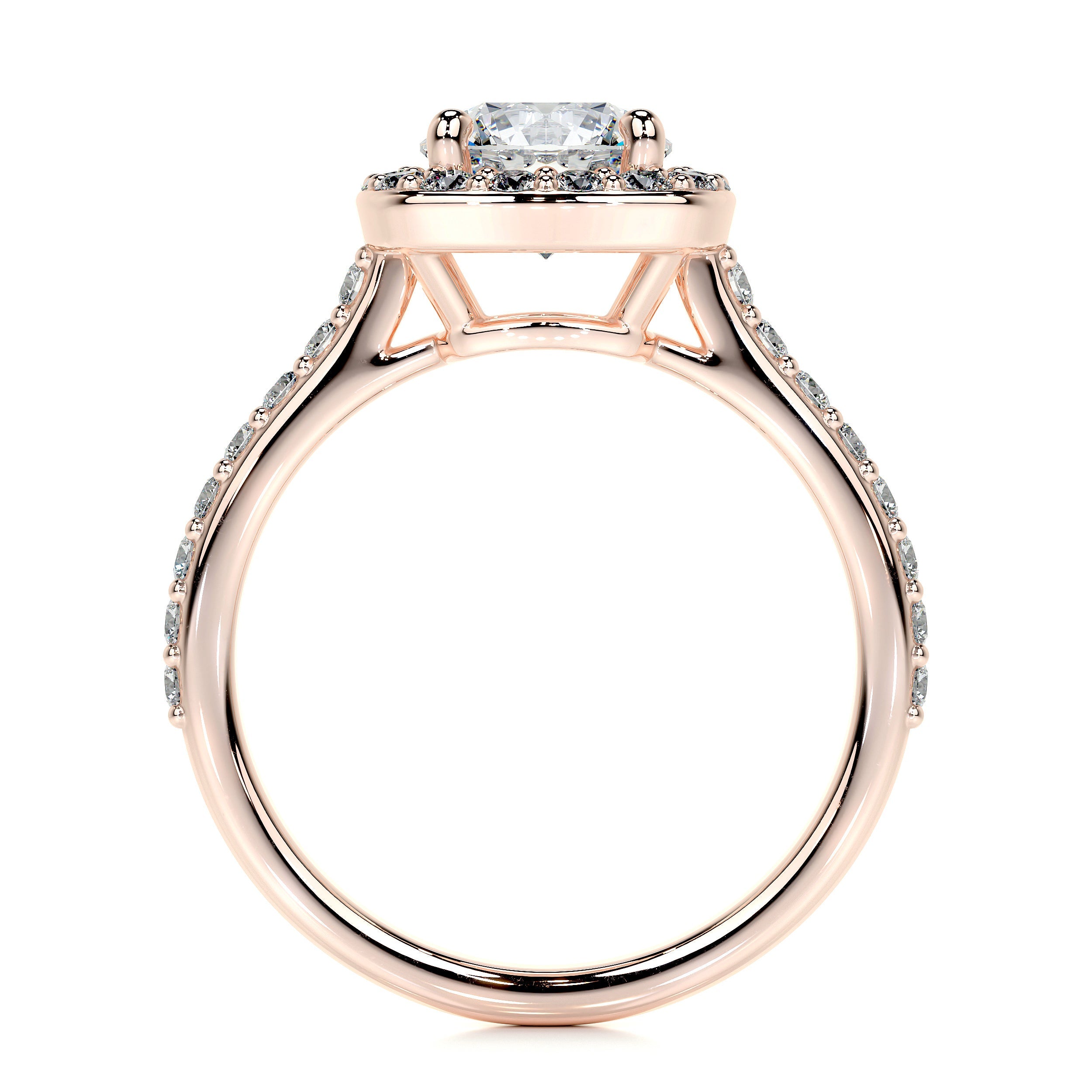 Paisley Lab Grown Diamond Ring   (2 Carat) -14K Rose Gold