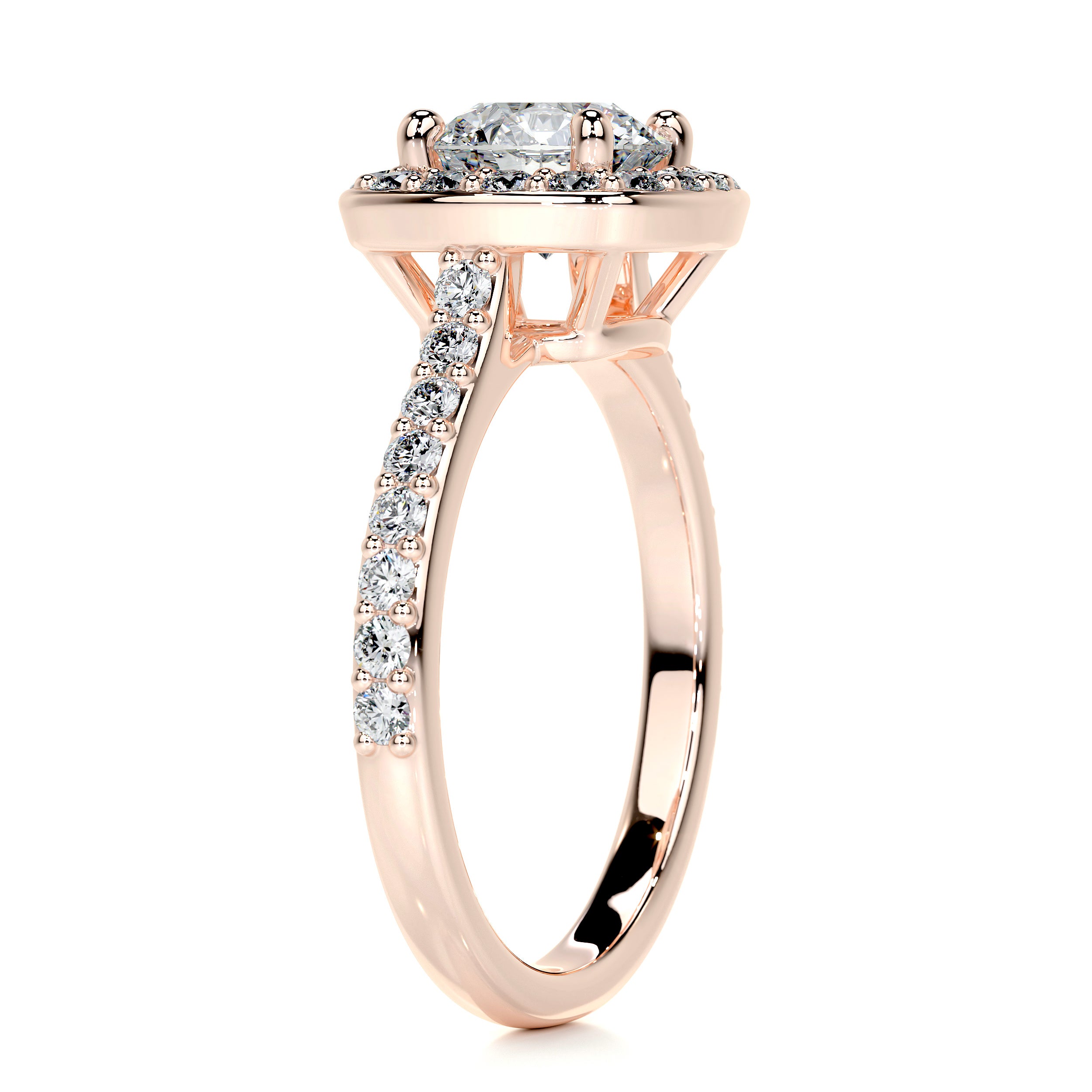 Paisley Diamond Engagement Ring -14K Rose Gold