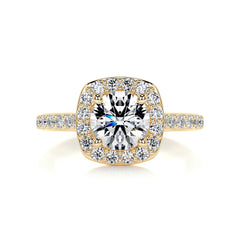 Paisley Diamond Engagement Ring -18K Yellow Gold
