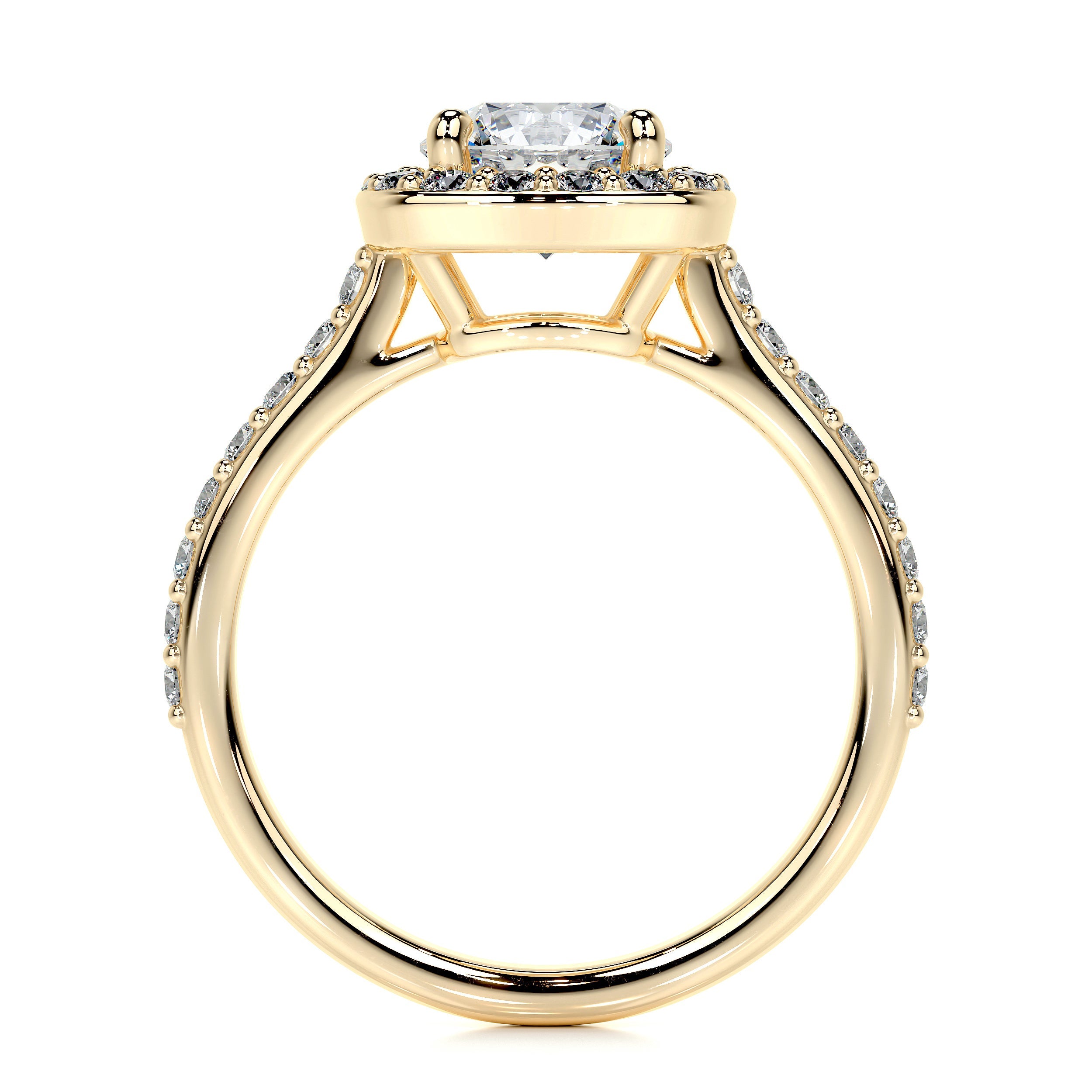 Paisley Lab Grown Diamond Ring   (2 Carat) -18K Yellow Gold