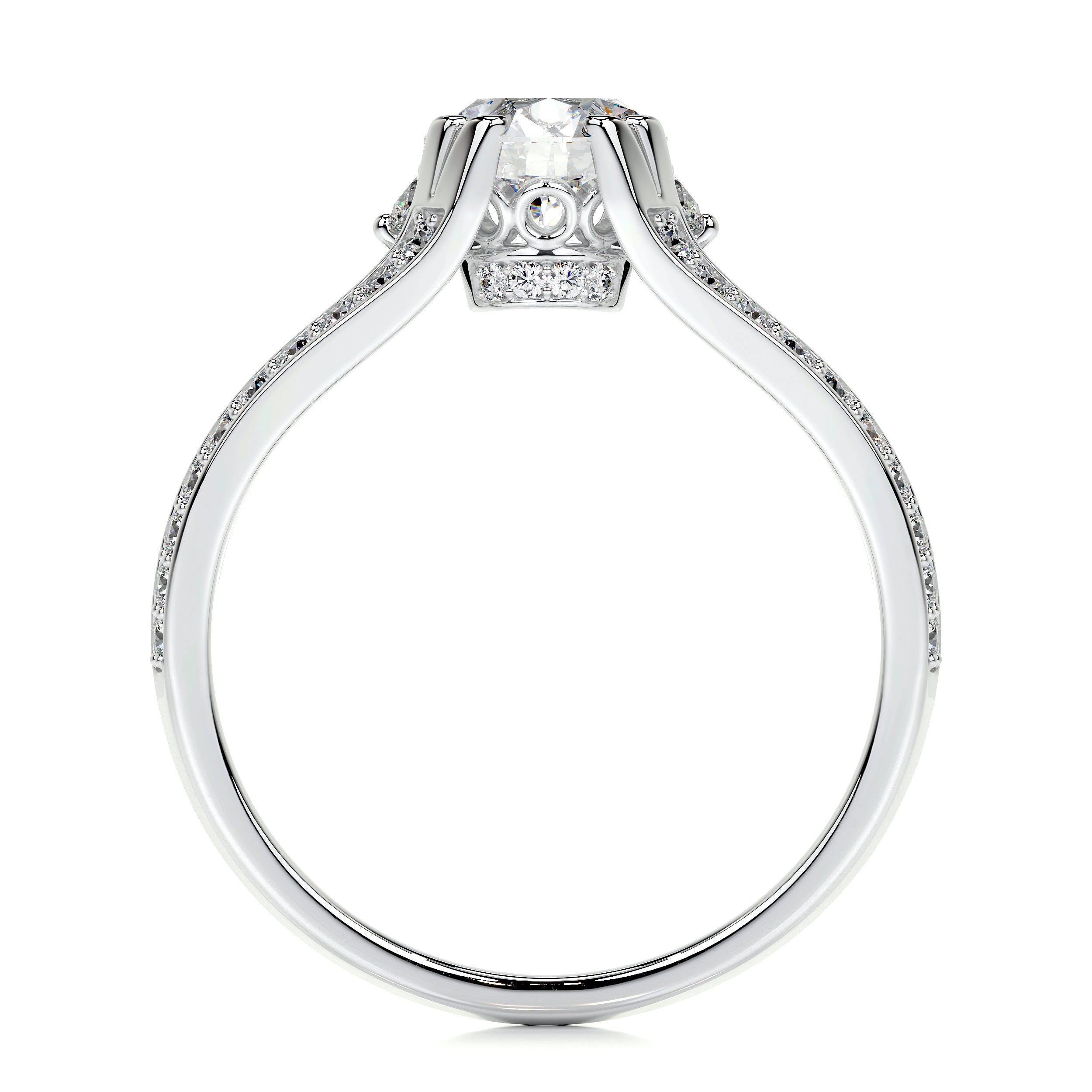 Alex Lab Grown Diamond Ring   (1.5 Carat) -14K White Gold