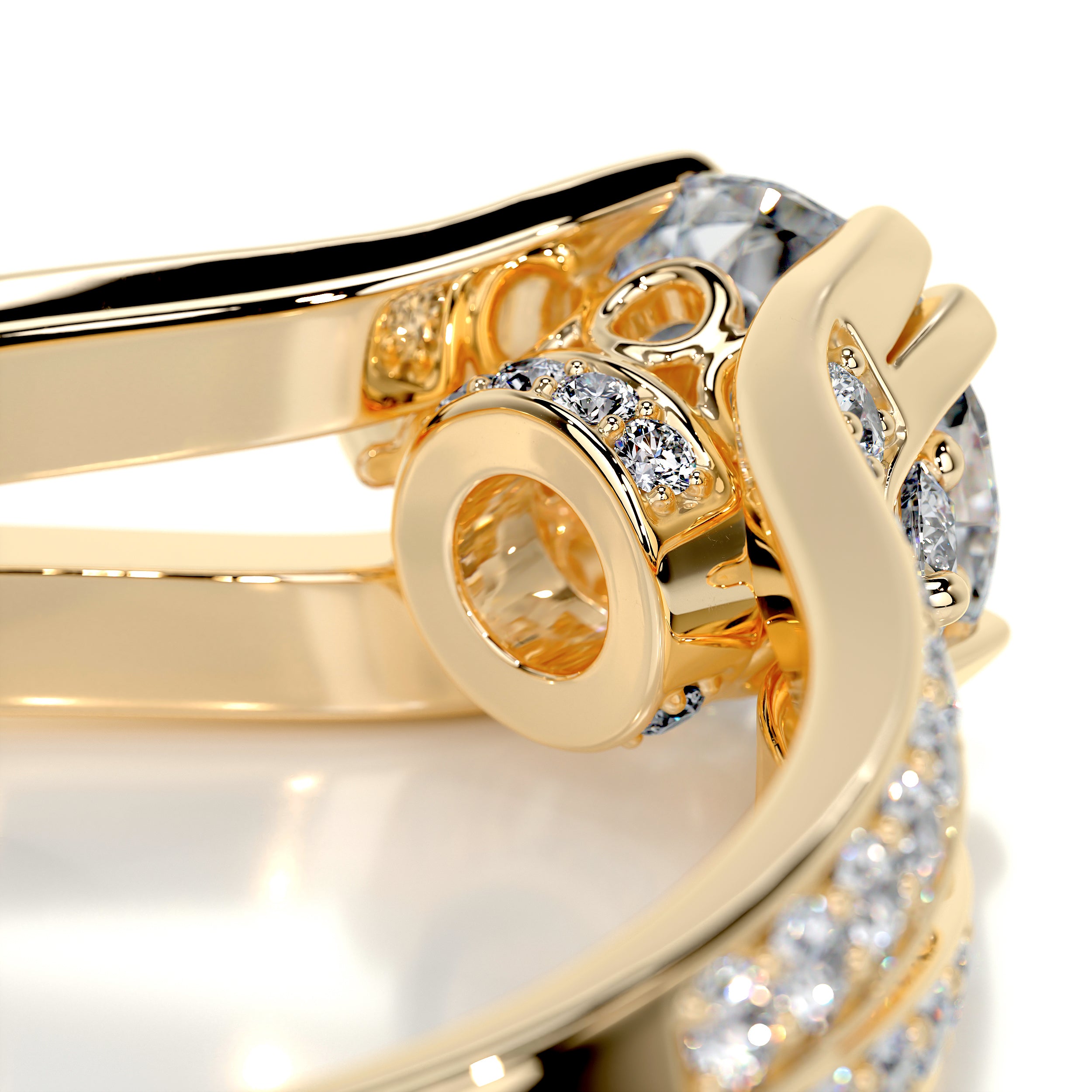 Alex Diamond Engagement Ring -18K Yellow Gold