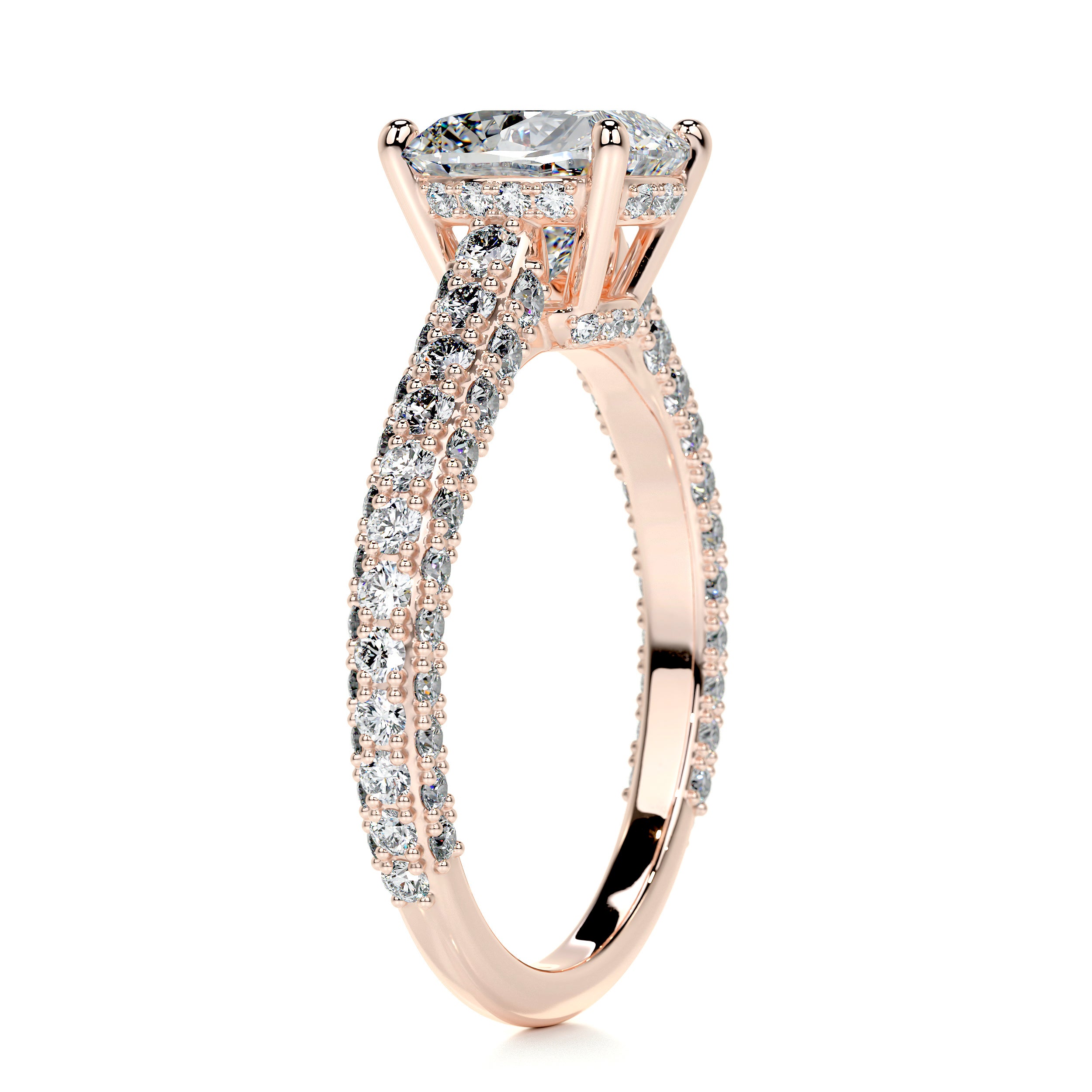 Fiona Diamond Engagement Ring   (2.5 Carat) -14K Rose Gold