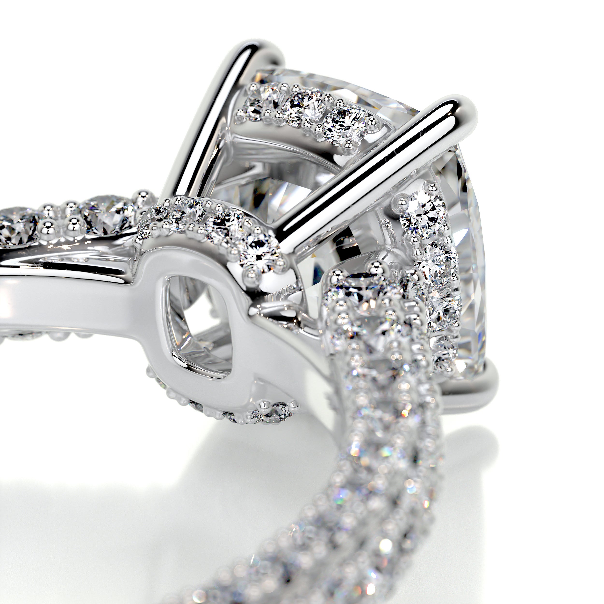 Fiona Diamond Engagement Ring   (2.5 Carat) -14K White Gold