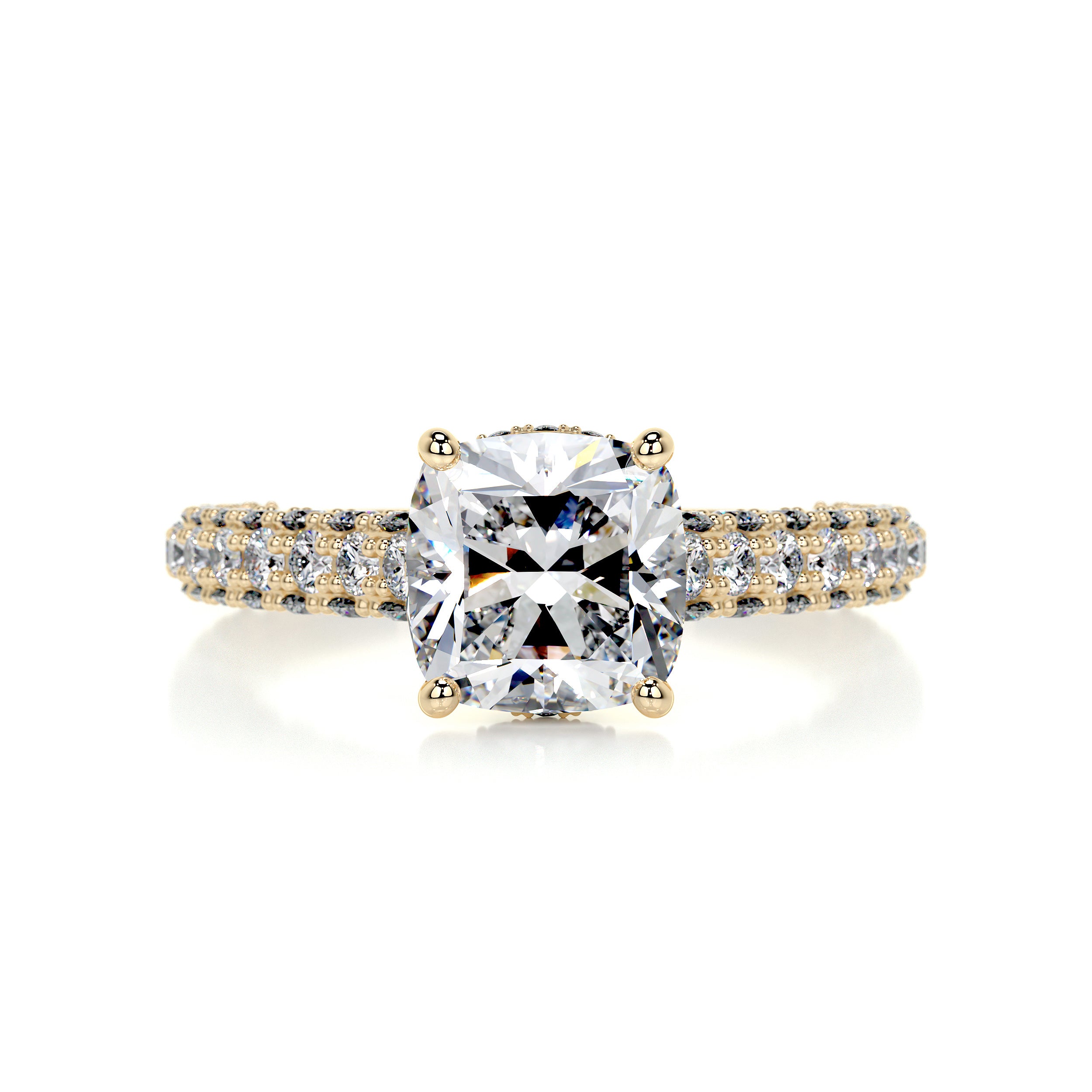 Fiona Diamond Engagement Ring   (2.5 Carat) -18K Yellow Gold