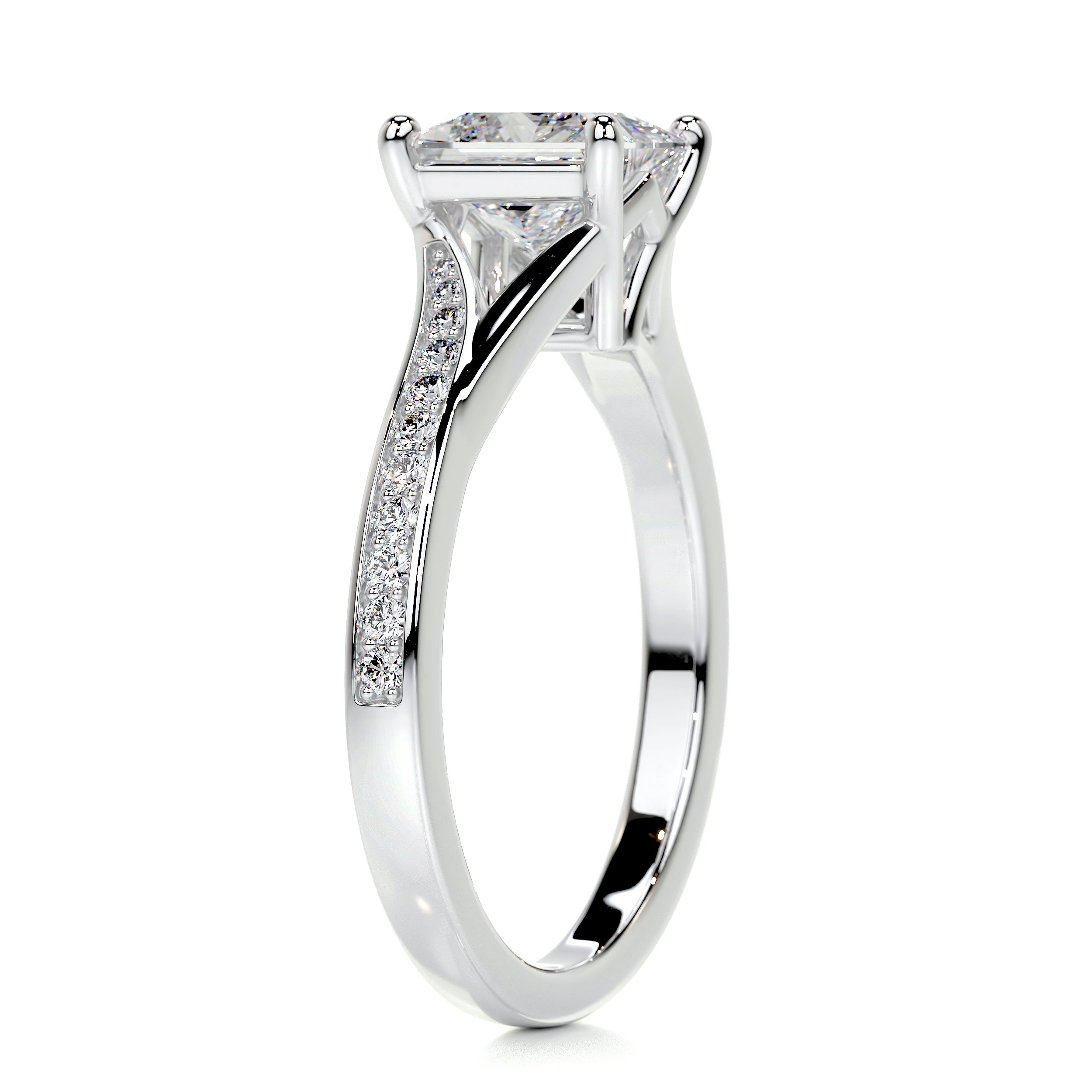 Alexandria Diamond Engagement Ring   (1.15 Carat) -18K White Gold