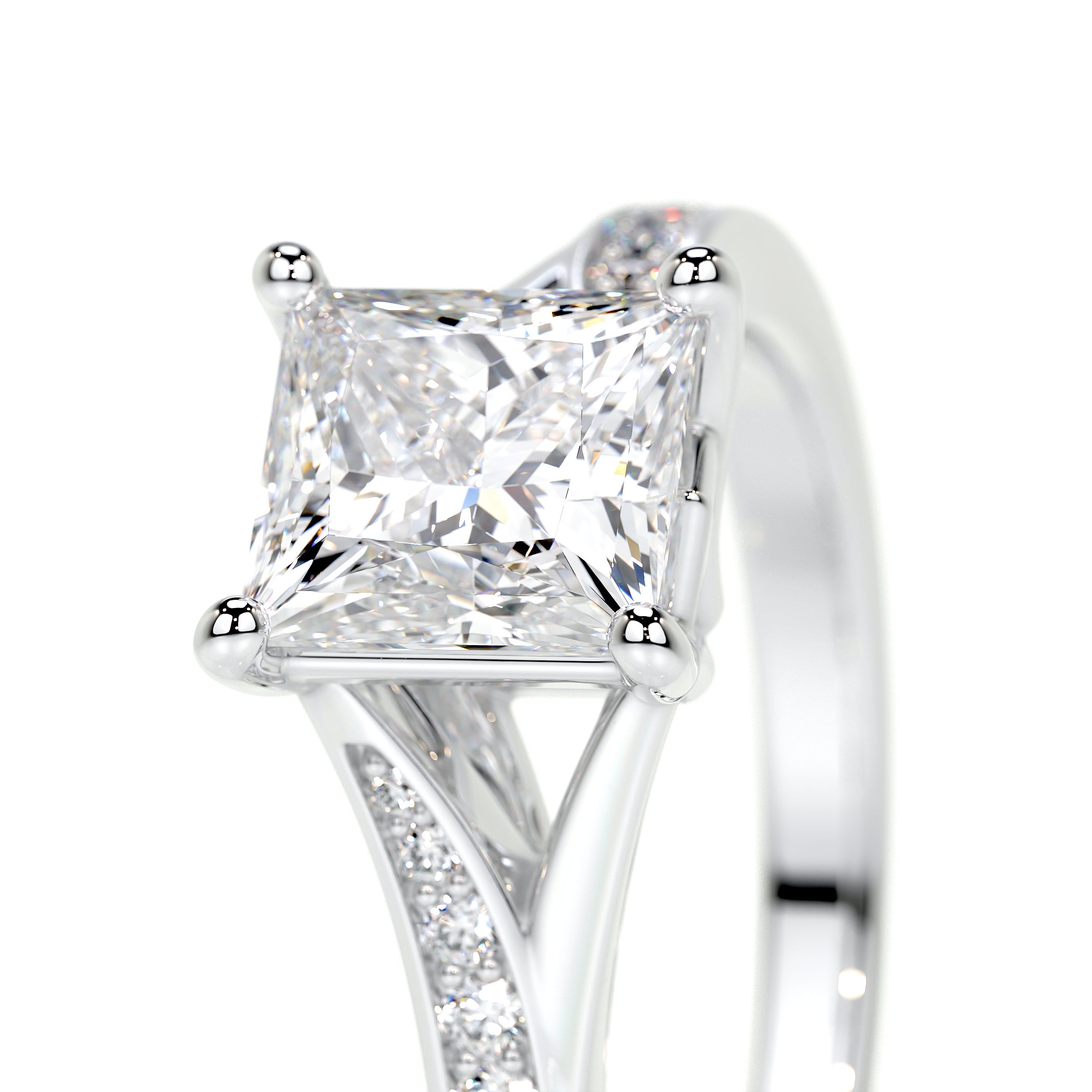 Alexandria Lab Grown Diamond Ring   (1.15 Carat) -18K White Gold