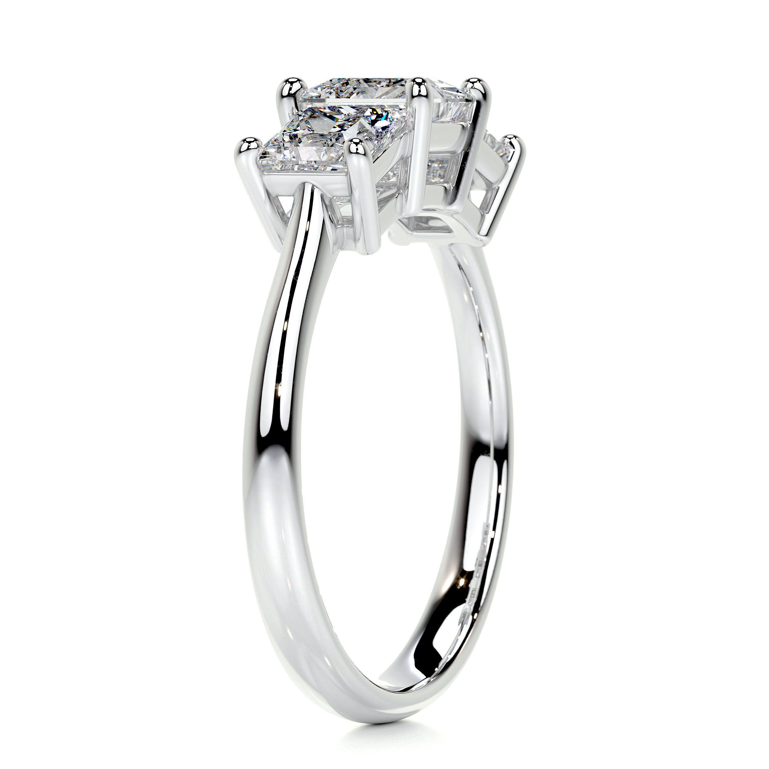 Amanda Diamond Engagement Ring   (3.5 Carat) -14K White Gold