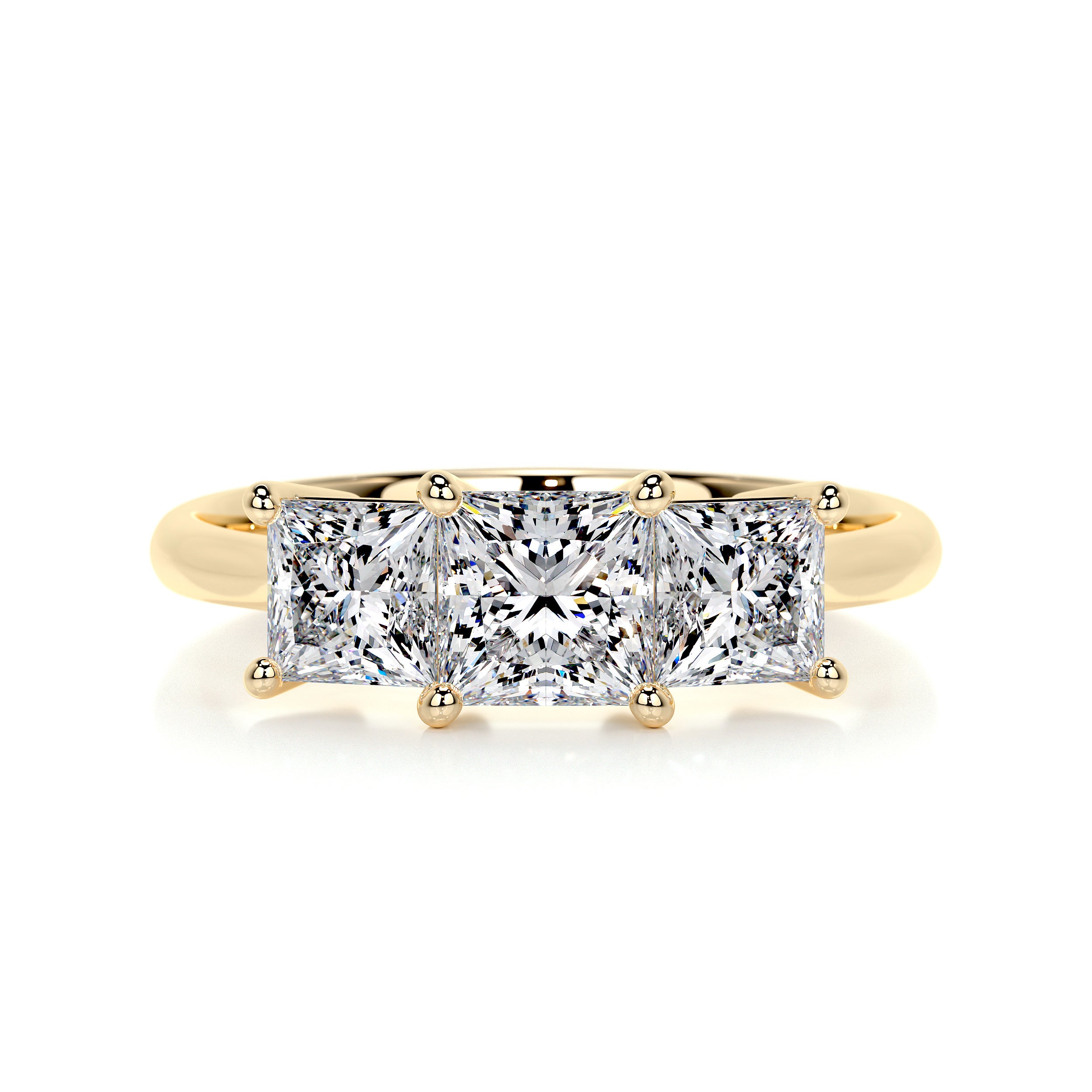 Amanda Diamond Engagement Ring   (3.5 Carat) -18K Yellow Gold
