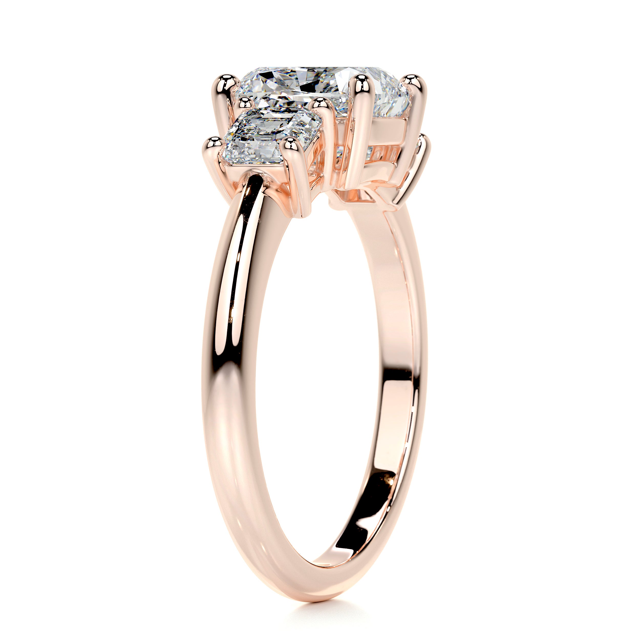 Amanda Diamond Engagement Ring   (3 Carat) -14K Rose Gold