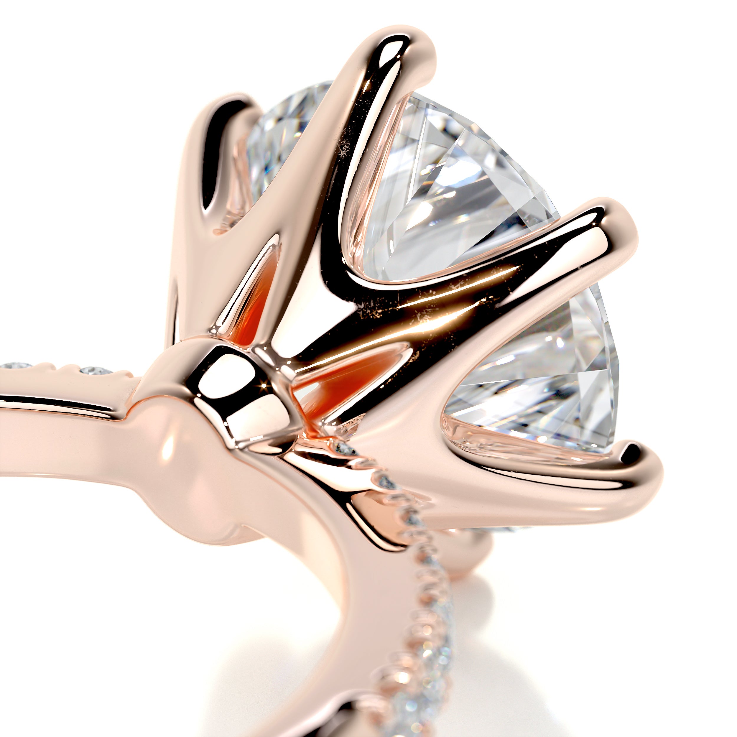 Samantha Diamond Engagement Ring   (3.15 Carat) -14K Rose Gold