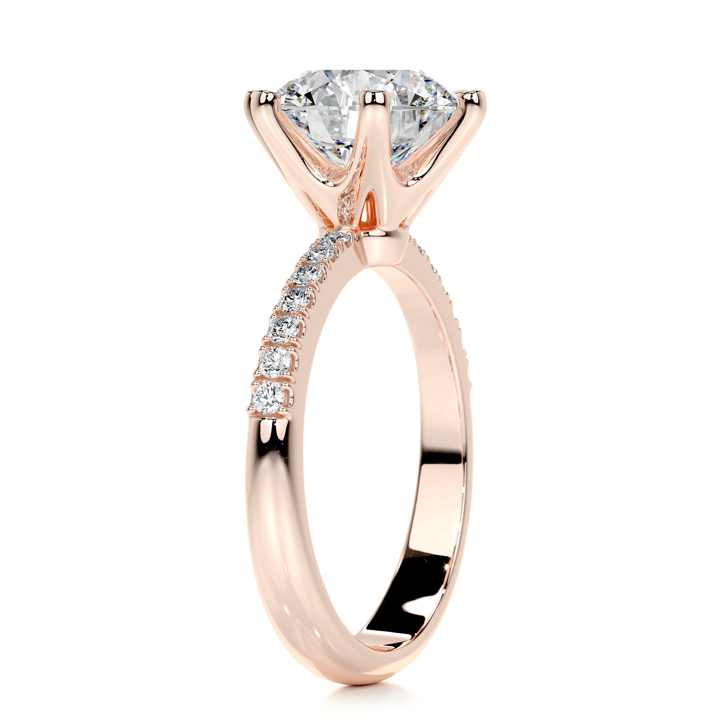Samantha Diamond Engagement Ring   (3.15 Carat) -14K Rose Gold