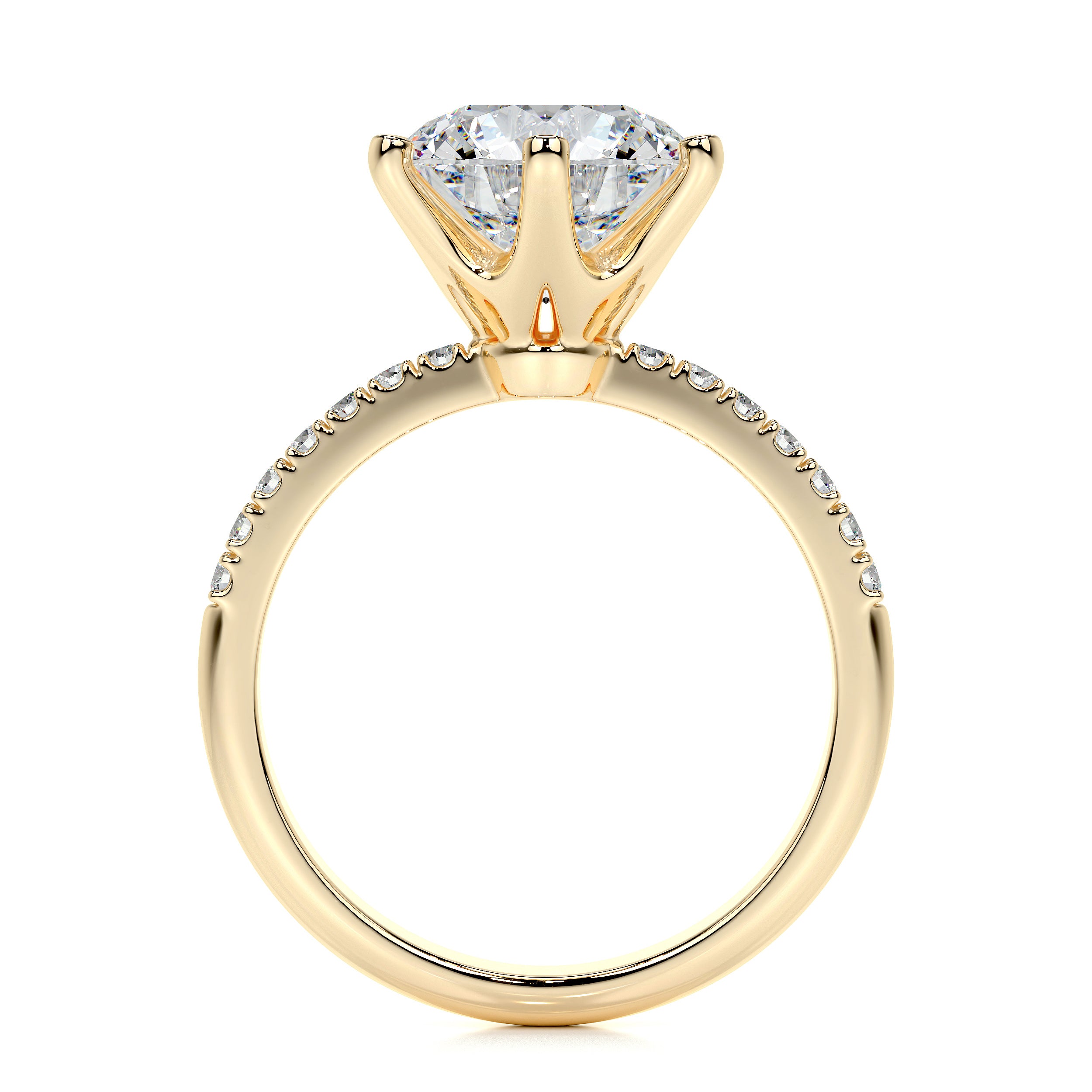 Samantha Lab Grown Diamond Ring   (3.15 Carat) -18K Yellow Gold