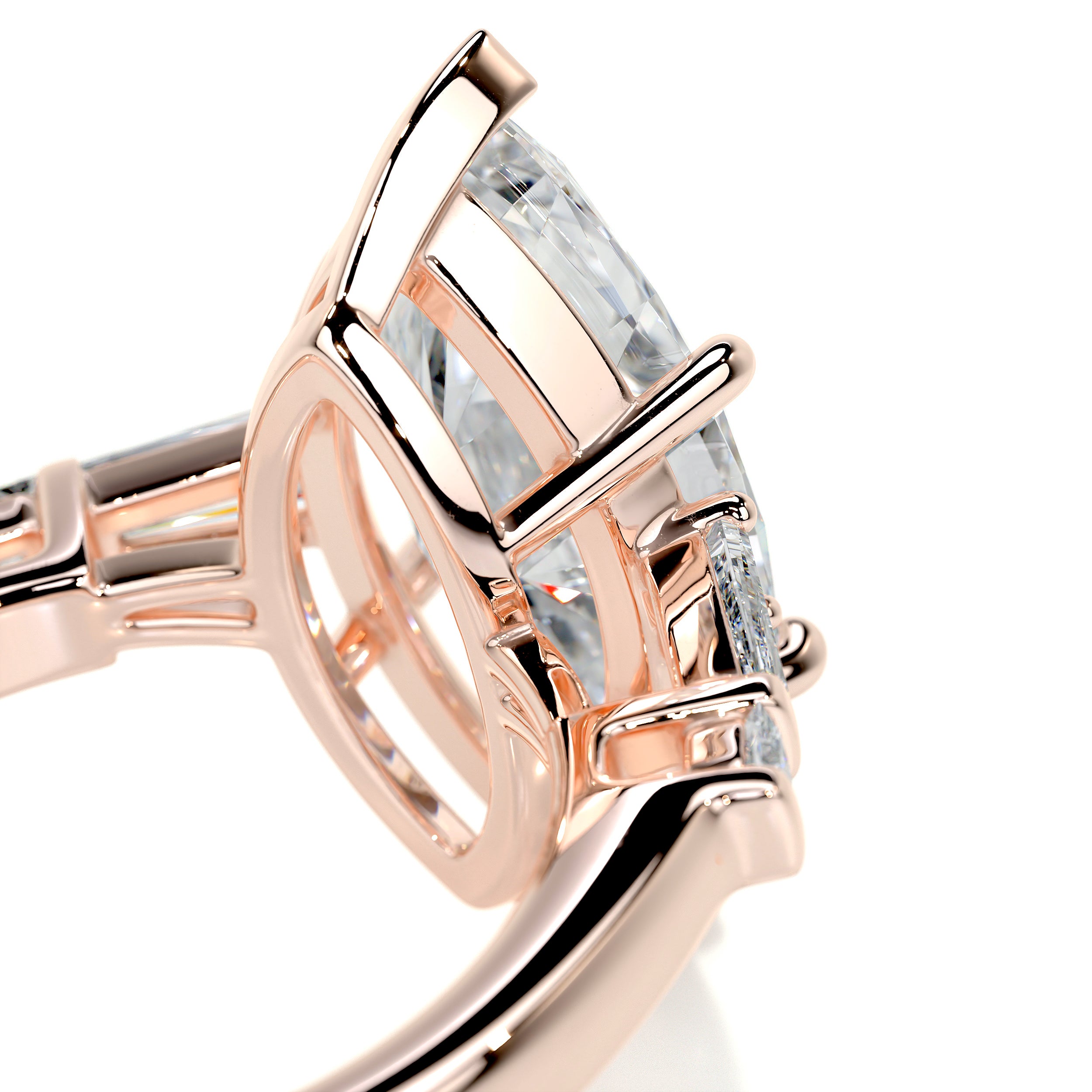 Tessa Diamond Engagement Ring   (5.3 Carat) -14K Rose Gold