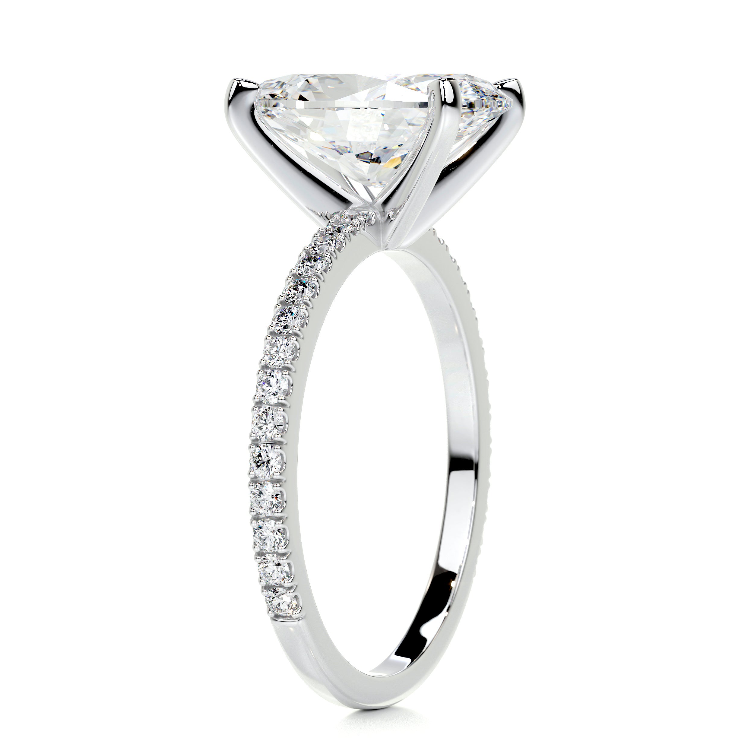 Stephanie Diamond Engagement Ring   (3.30 Carat) -Platinum