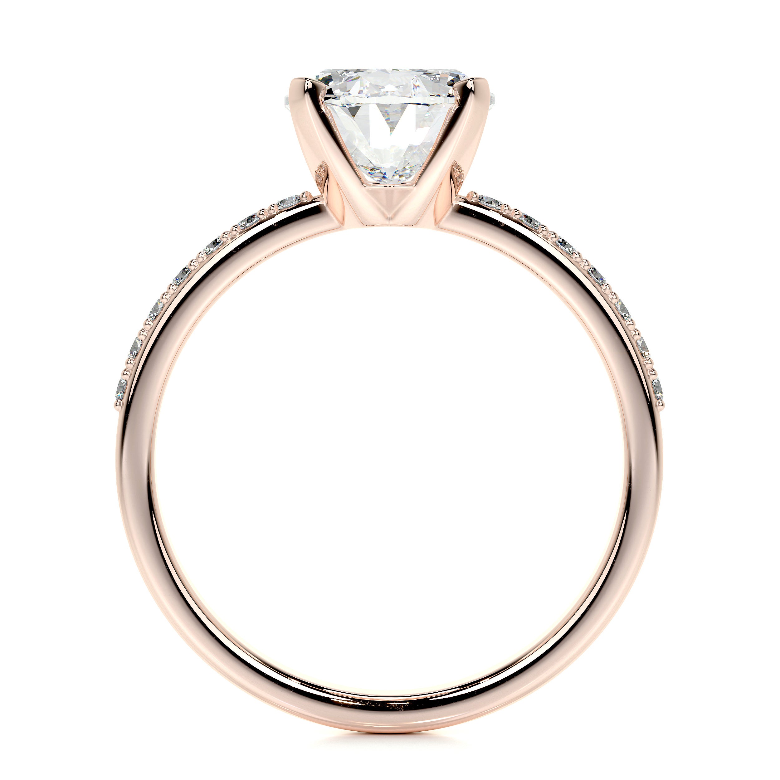 Samantha Lab Grown Diamond Ring   (2.15 Carat) -14K Rose Gold