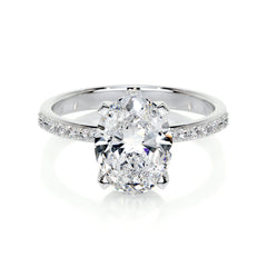 Samantha Lab Grown Diamond Ring -18K White Gold