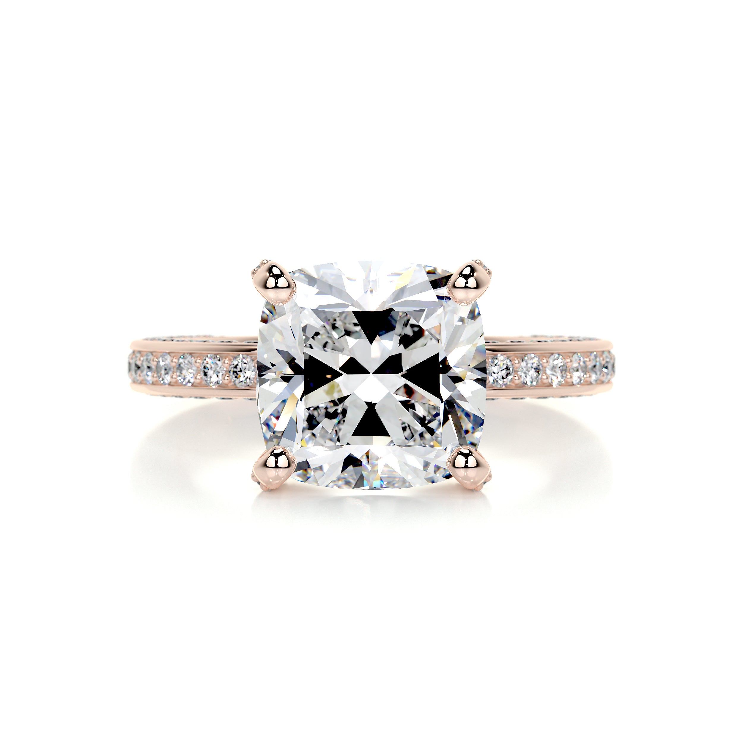 Lyric Diamond Engagement Ring   (2.75 Carat) -14K Rose Gold