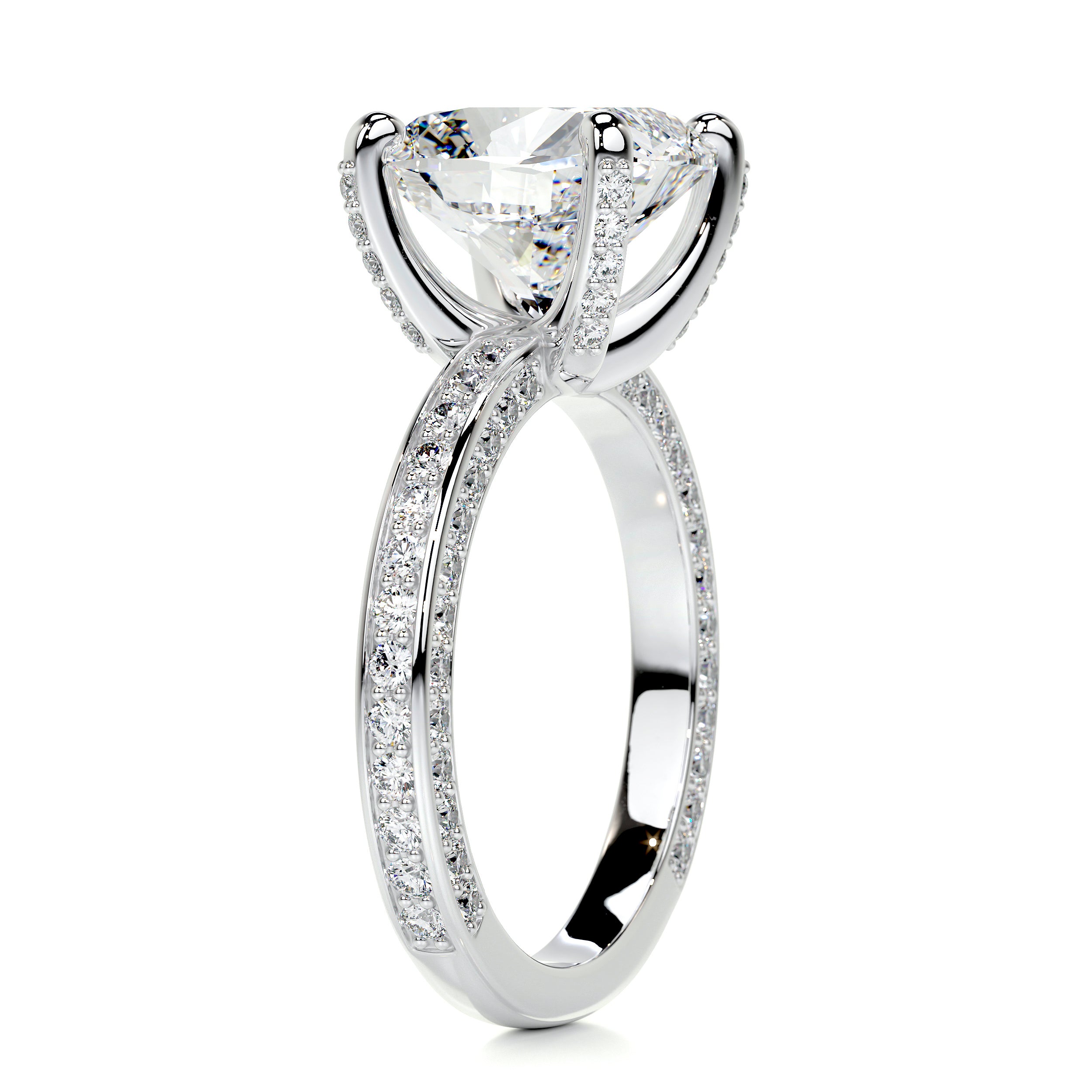 Lyric Diamond Engagement Ring   (2.75 Carat) -18K White Gold