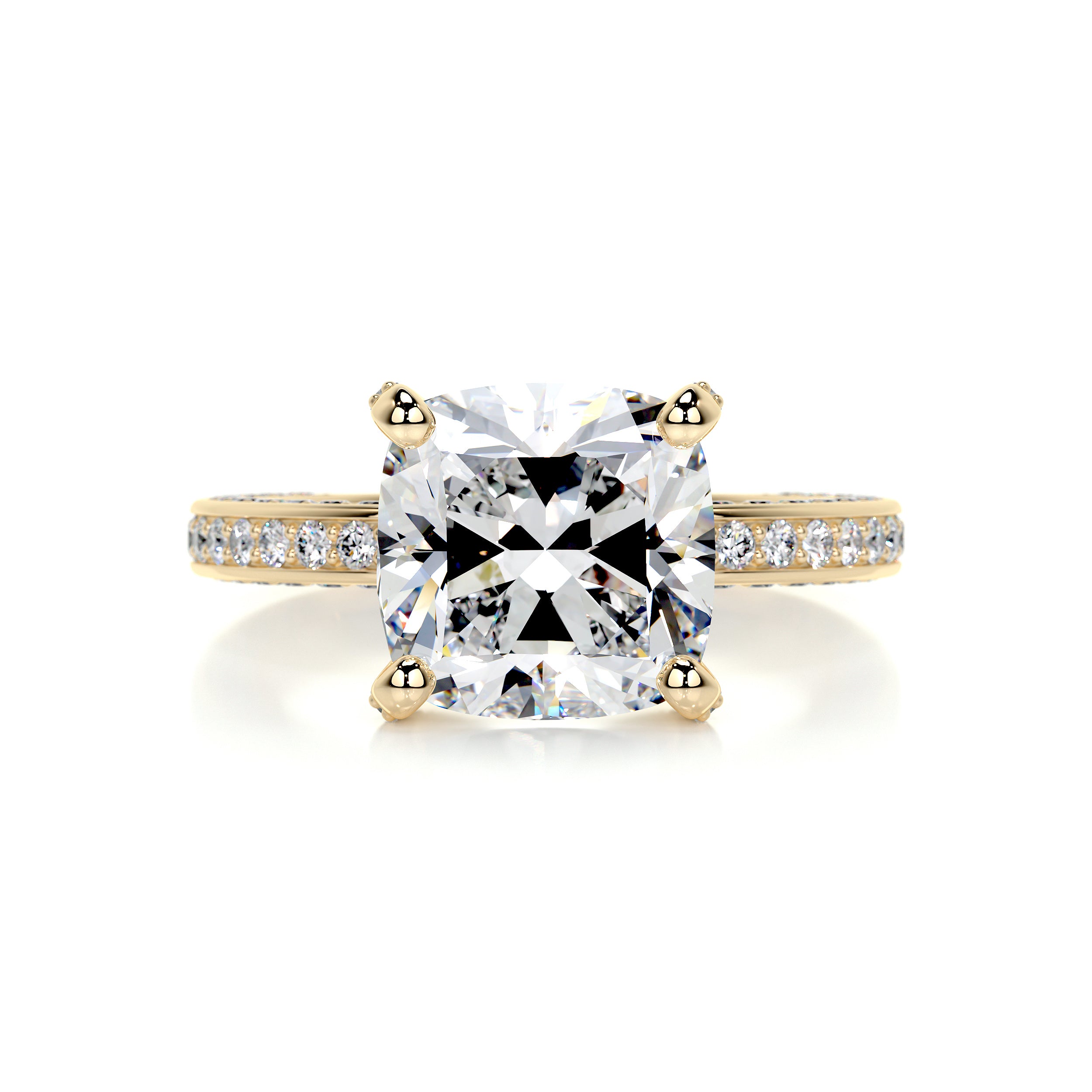 Lyric Diamond Engagement Ring   (2.75 Carat) -18K Yellow Gold