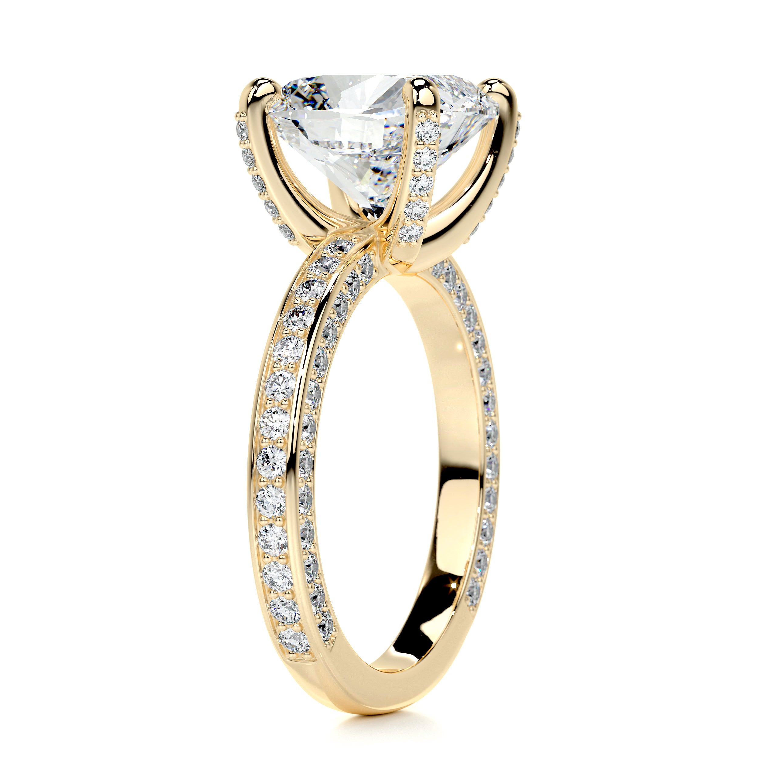 Lyric Diamond Engagement Ring -18K Yellow Gold