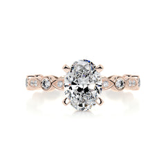 Amelia Diamond Engagement Ring -14K Rose Gold