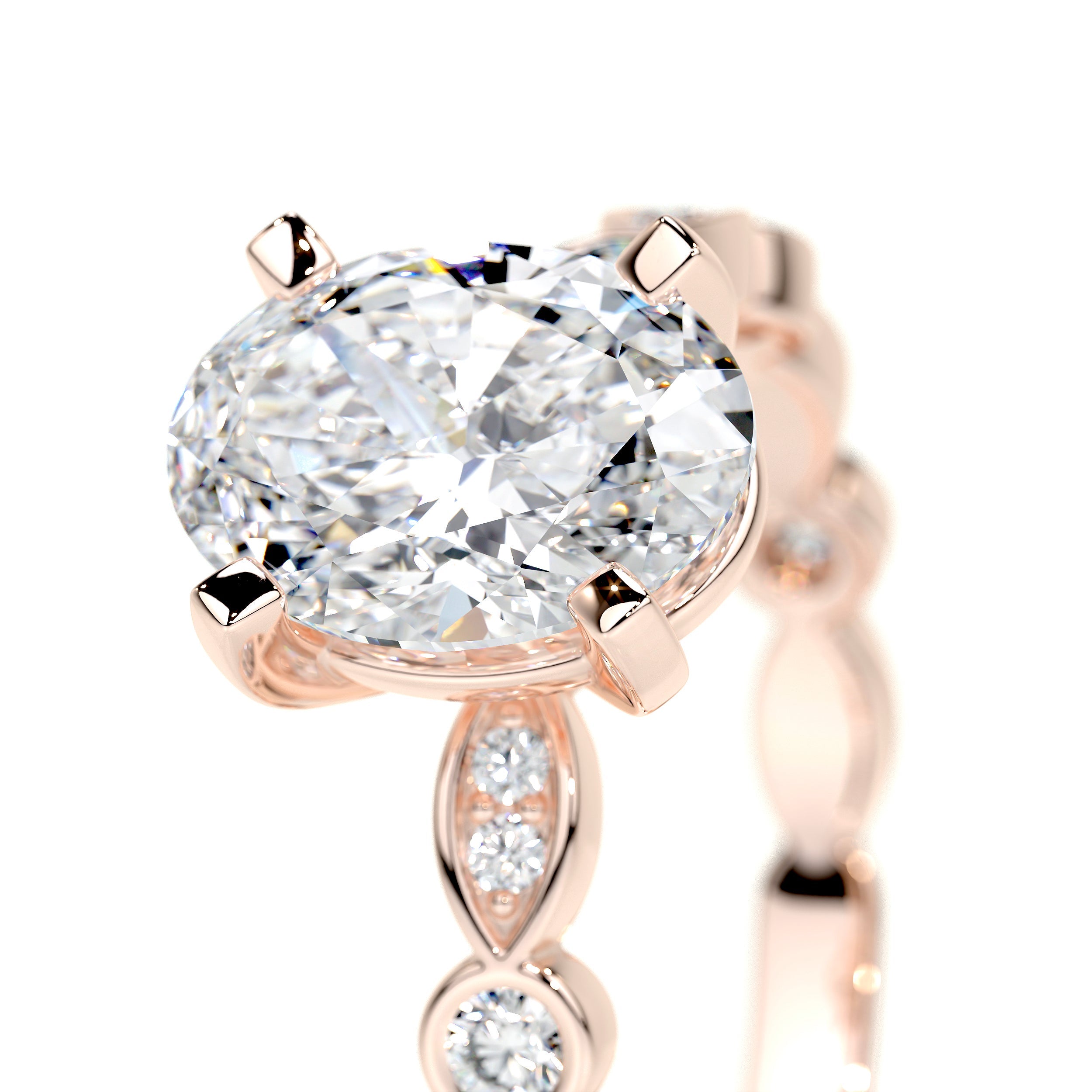 Amelia Lab Grown Diamond Ring   (2.5 Carat) -14K Rose Gold