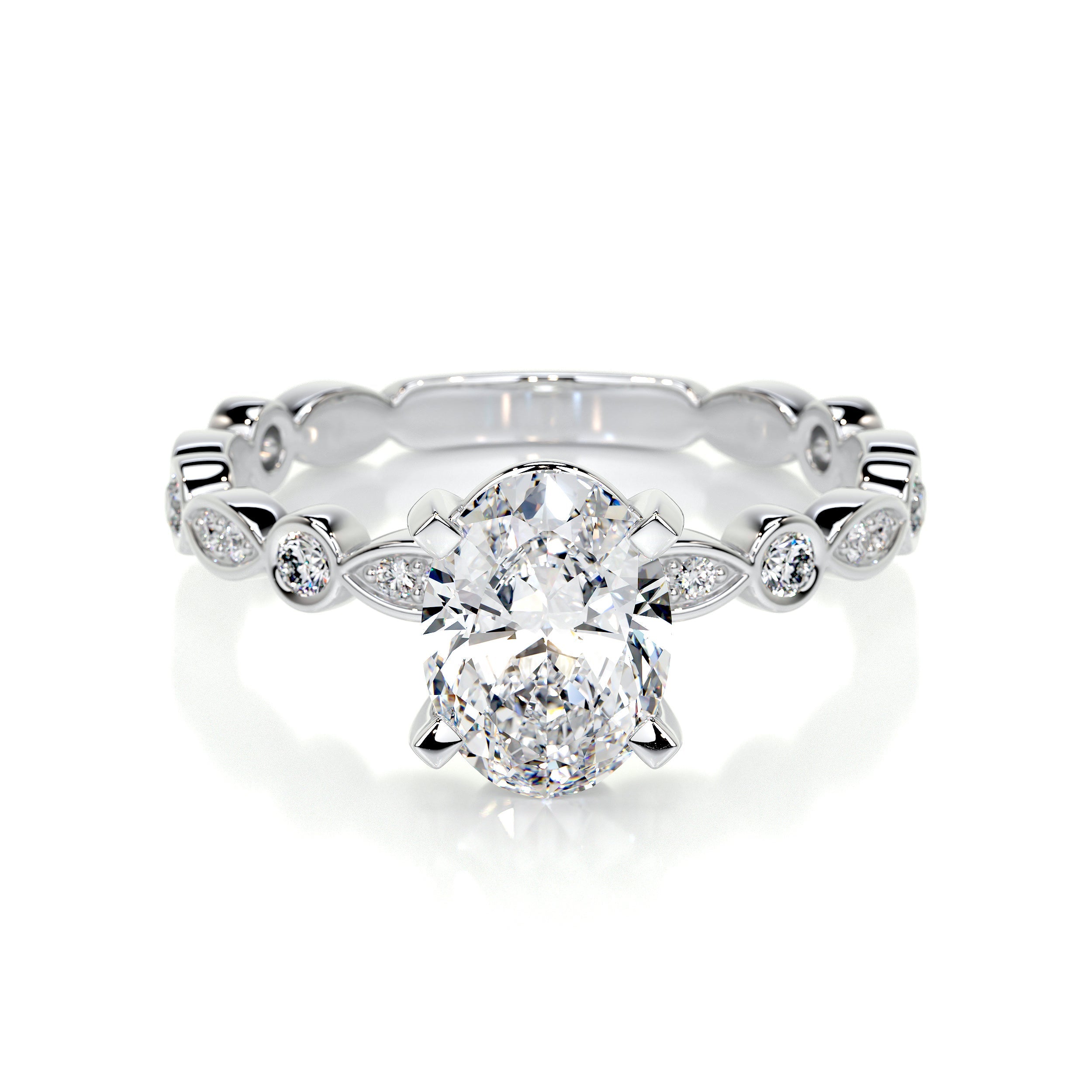 Talia Lab Grown Diamond Ring, Pave, 1.20 Carat, 14K White Gold – Best  Brilliance