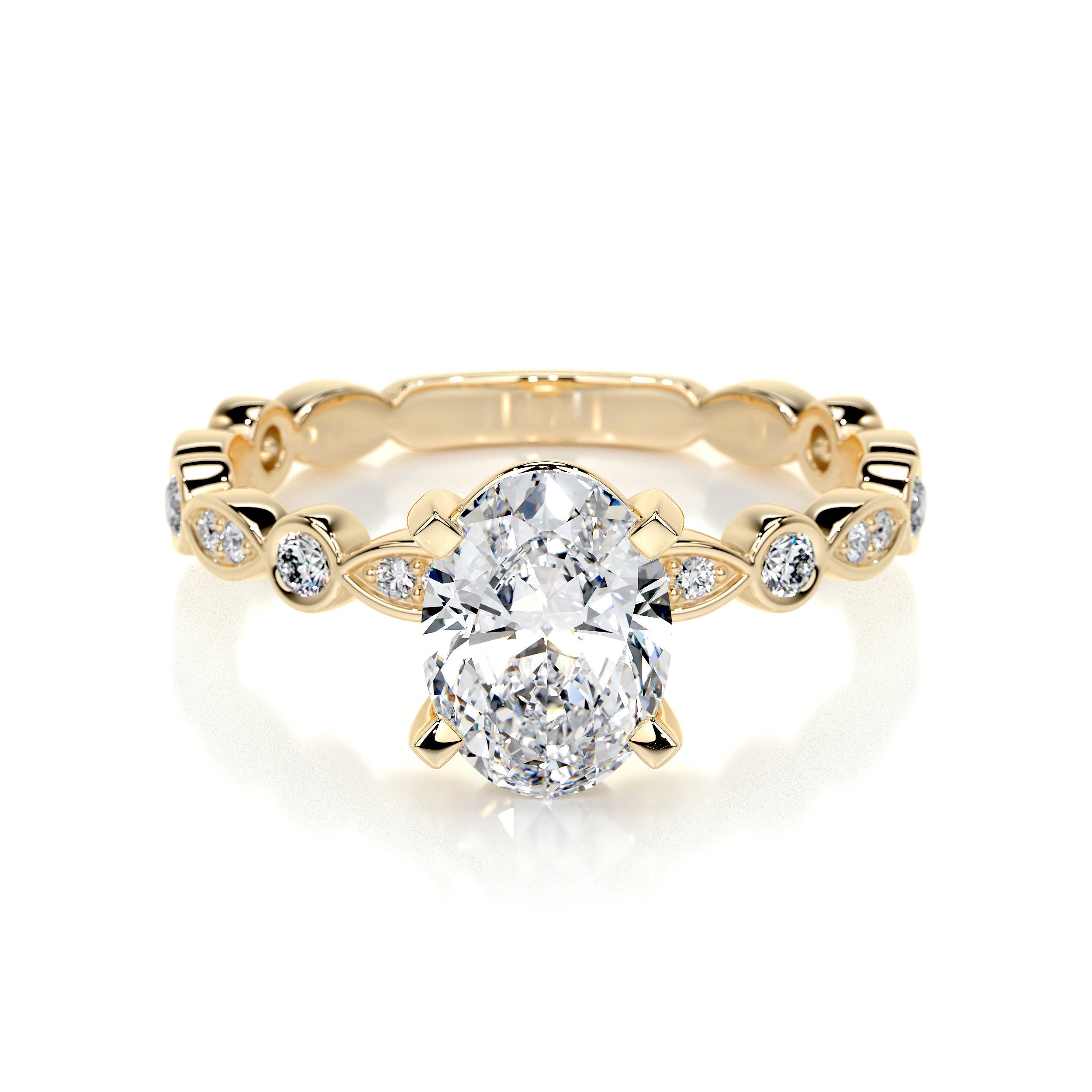 Amelia Lab Grown Diamond Ring   (2.5 Carat) -18K Yellow Gold