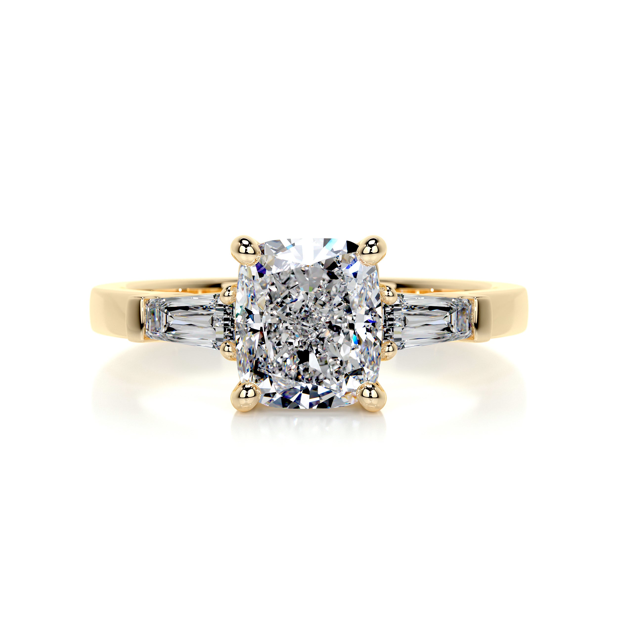 Skylar Diamond Engagement Ring   (1.80 Carat) -18K Yellow Gold