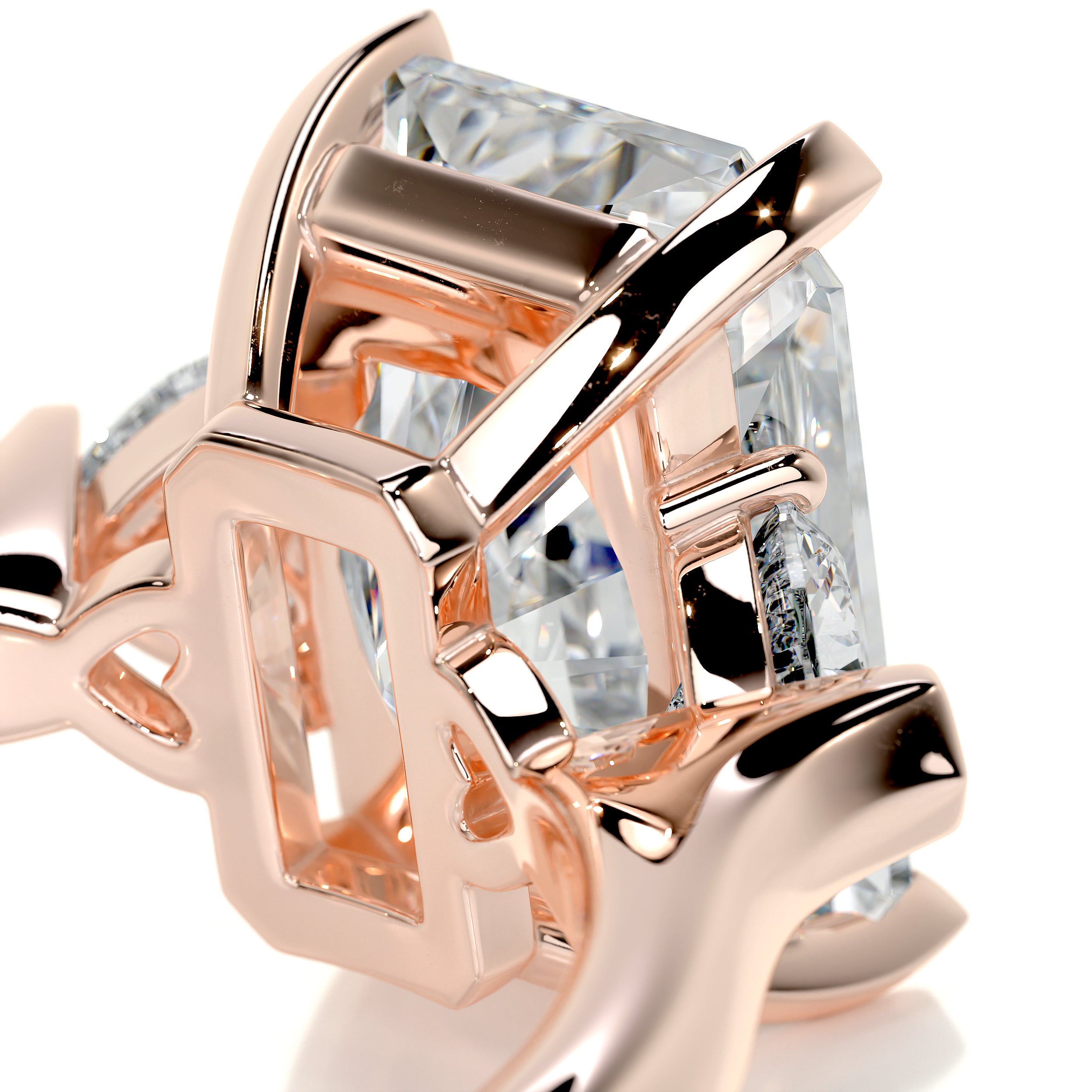 Kamala Diamond Engagement Ring   (5.50 Carat) -14K Rose Gold