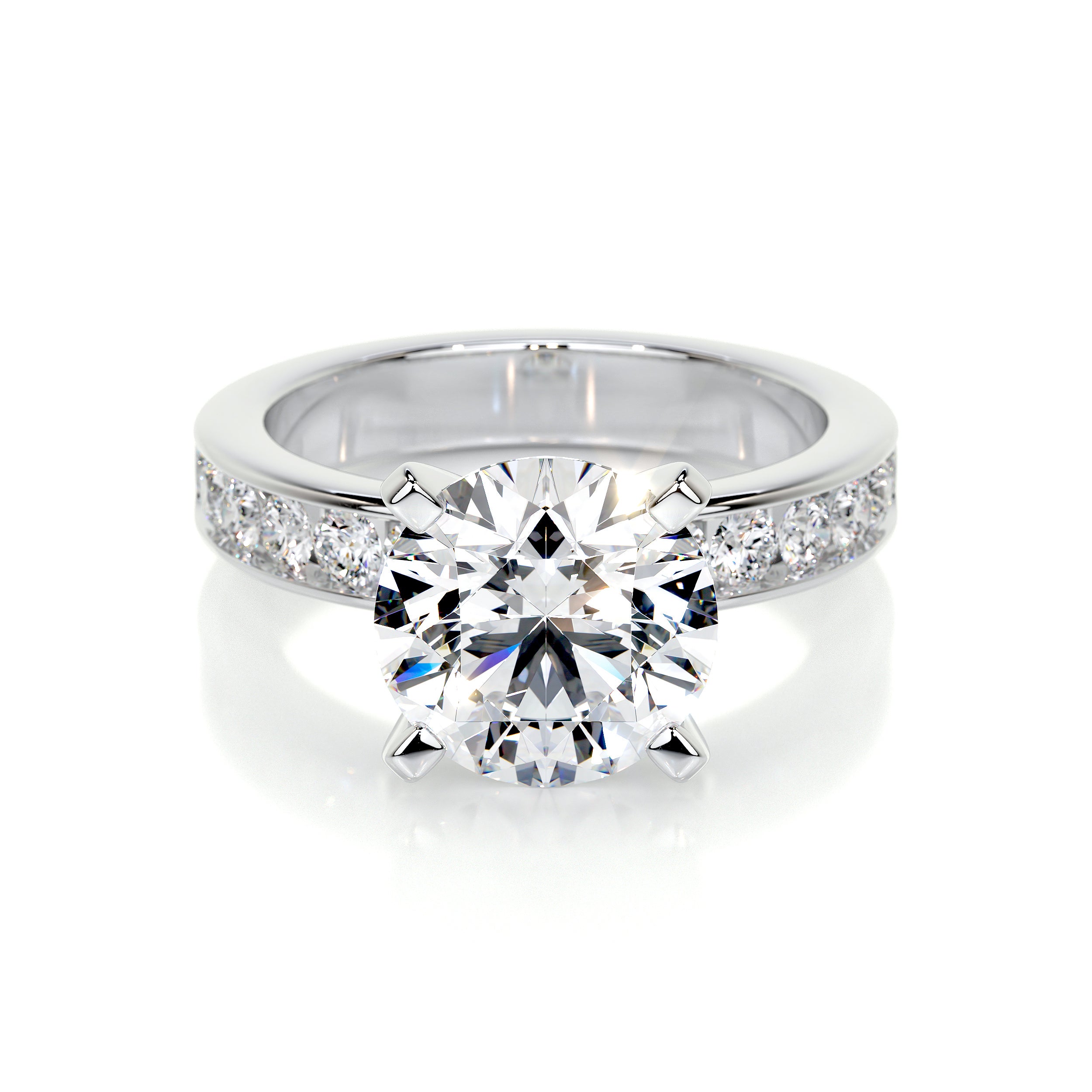 Giselle Lab Grown Diamond Ring   (3.50 Carat) -18K White Gold