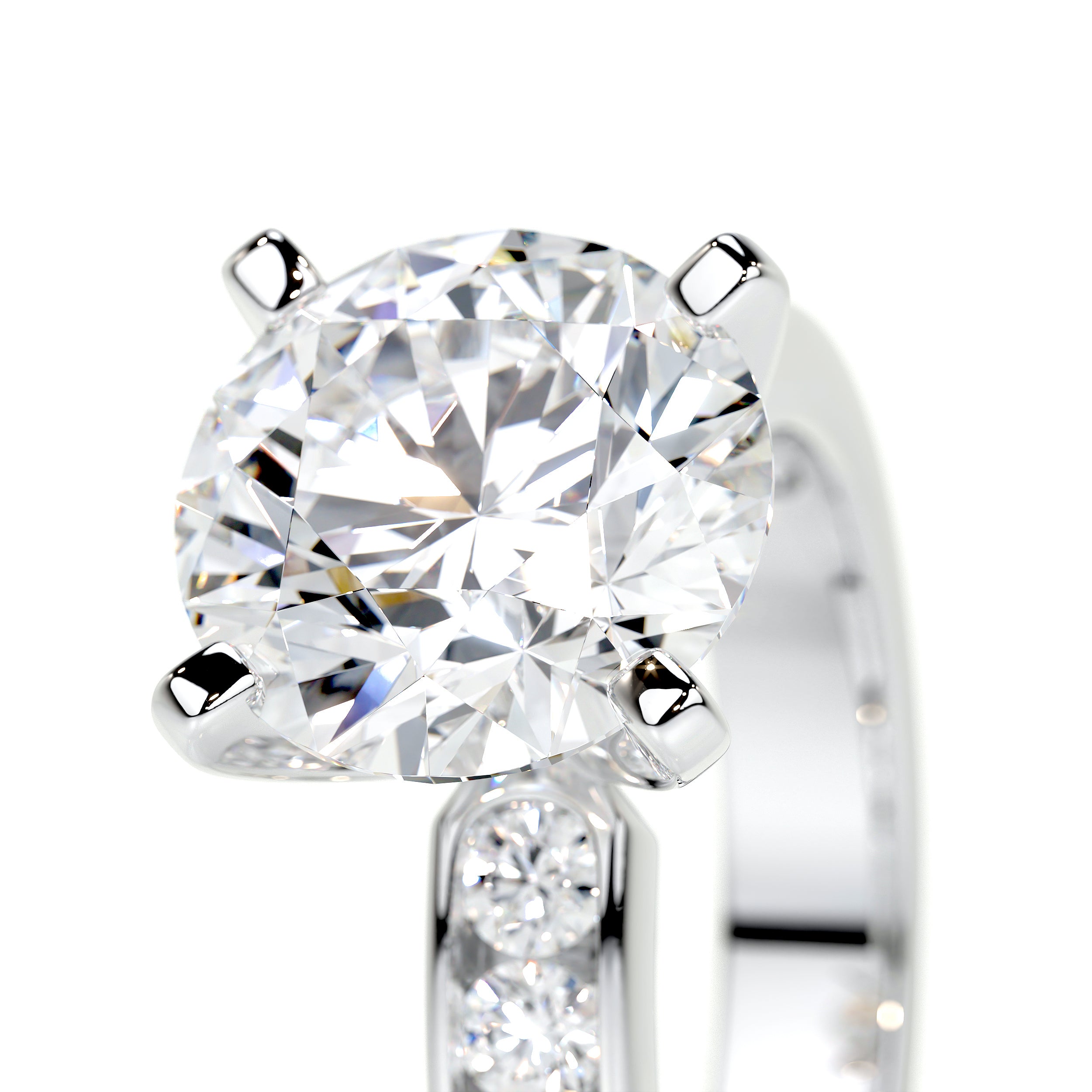 Giselle Lab Grown Diamond Ring   (3.50 Carat) -14K White Gold