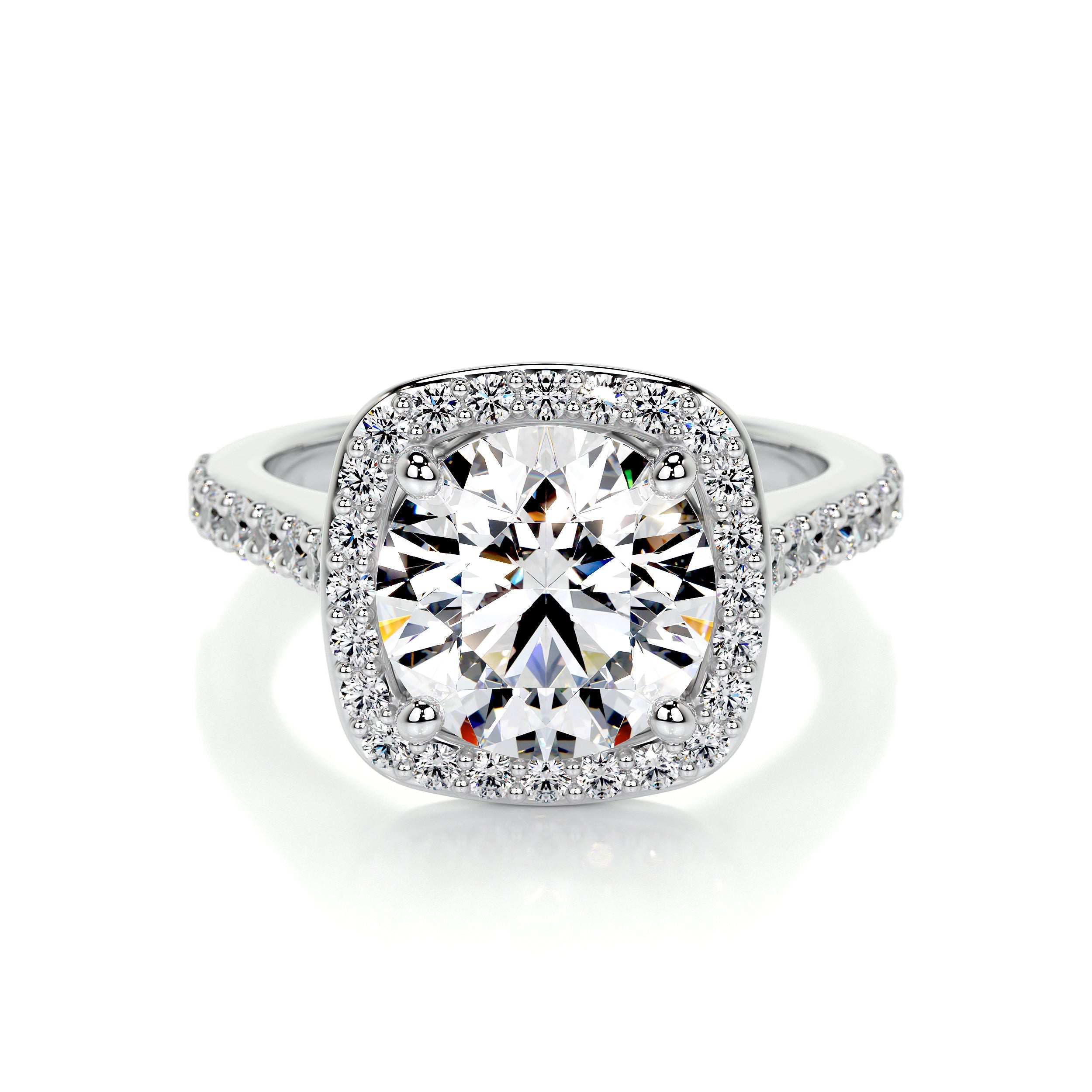 Aqua Diamond Solitaire Ring Milgrain Edge Wedding Ring For Her